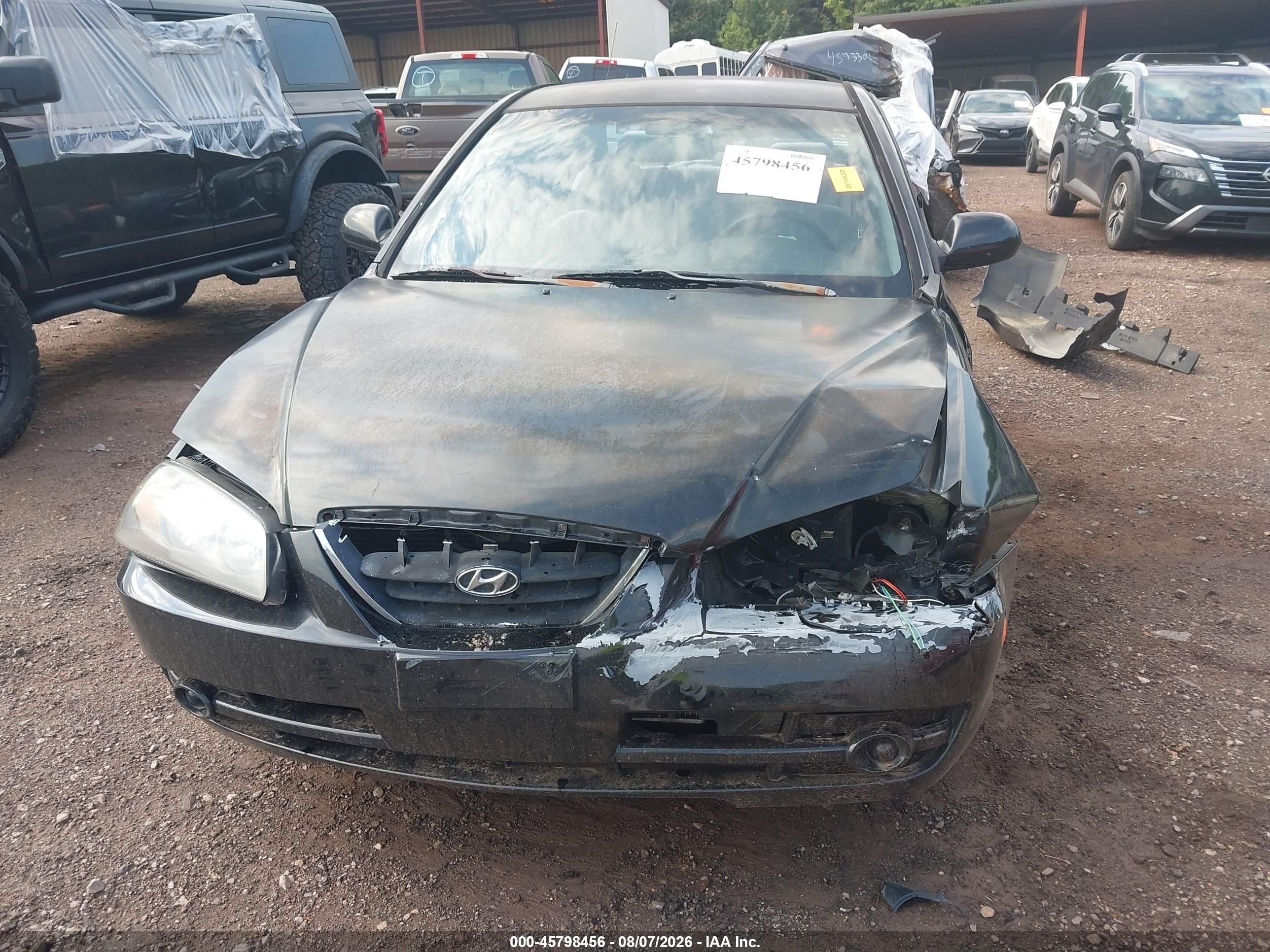 2004 Hyundai Elantra Gls/gt Black vin: KMHDN46D74U788323