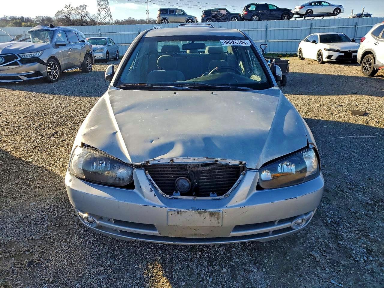 2005 Hyundai Elantra Gls Silver vin: KMHDN46D75U978169