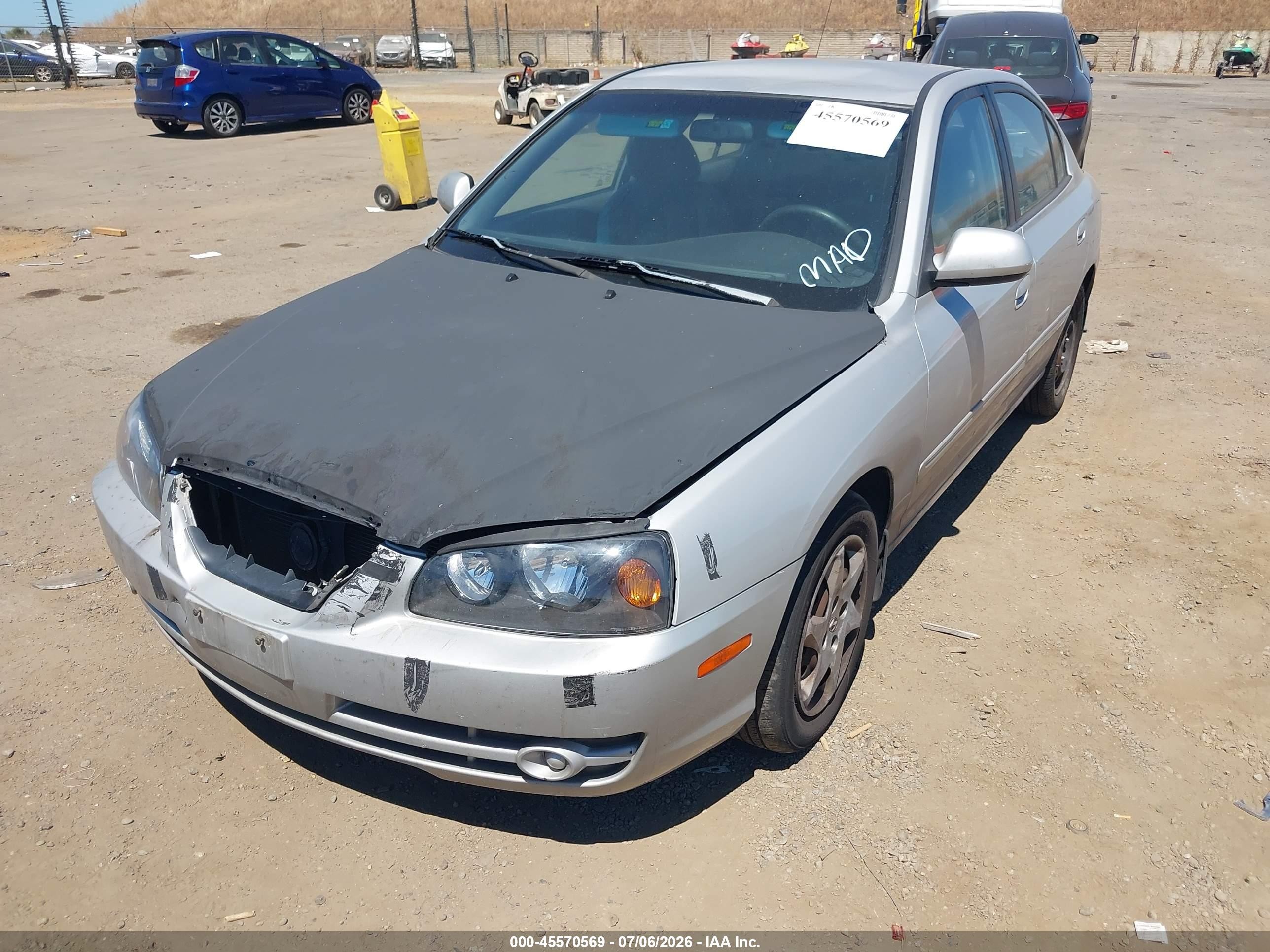 2006 Hyundai Elantra Gls/limited Серый vin: KMHDN46D76U209186