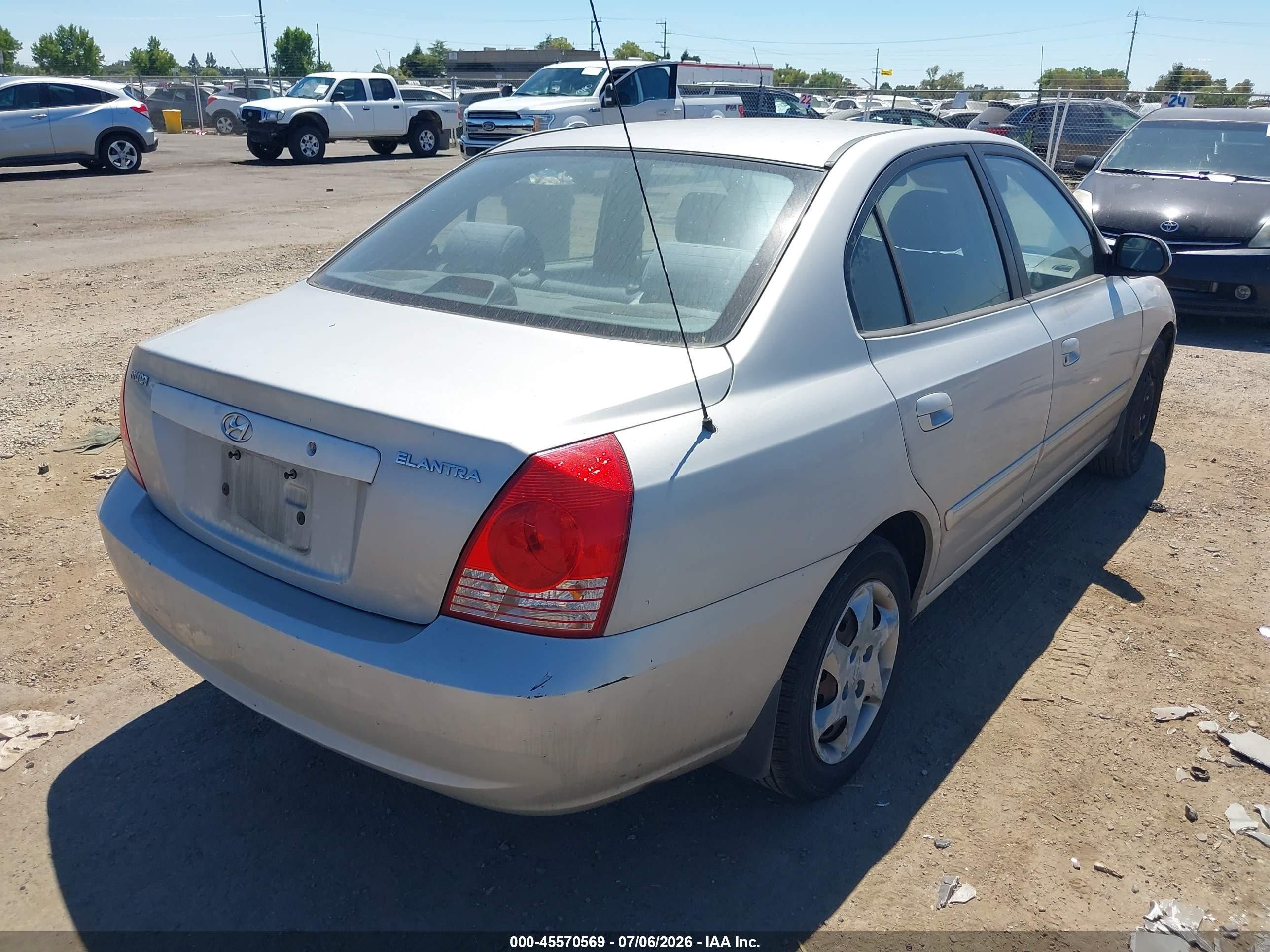 2006 Hyundai Elantra Gls/limited Серый vin: KMHDN46D76U209186