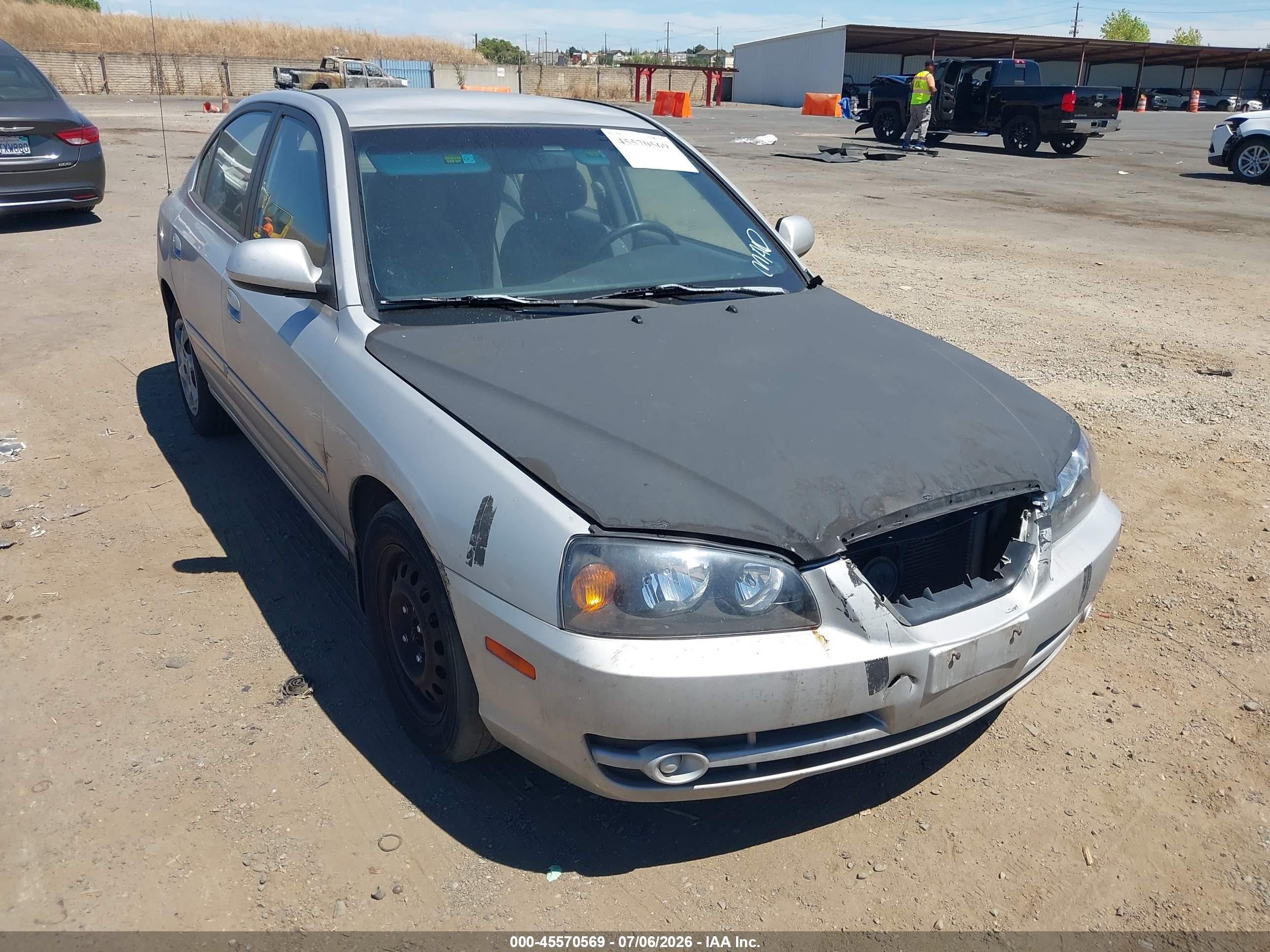 2006 Hyundai Elantra Gls/limited Серый vin: KMHDN46D76U209186
