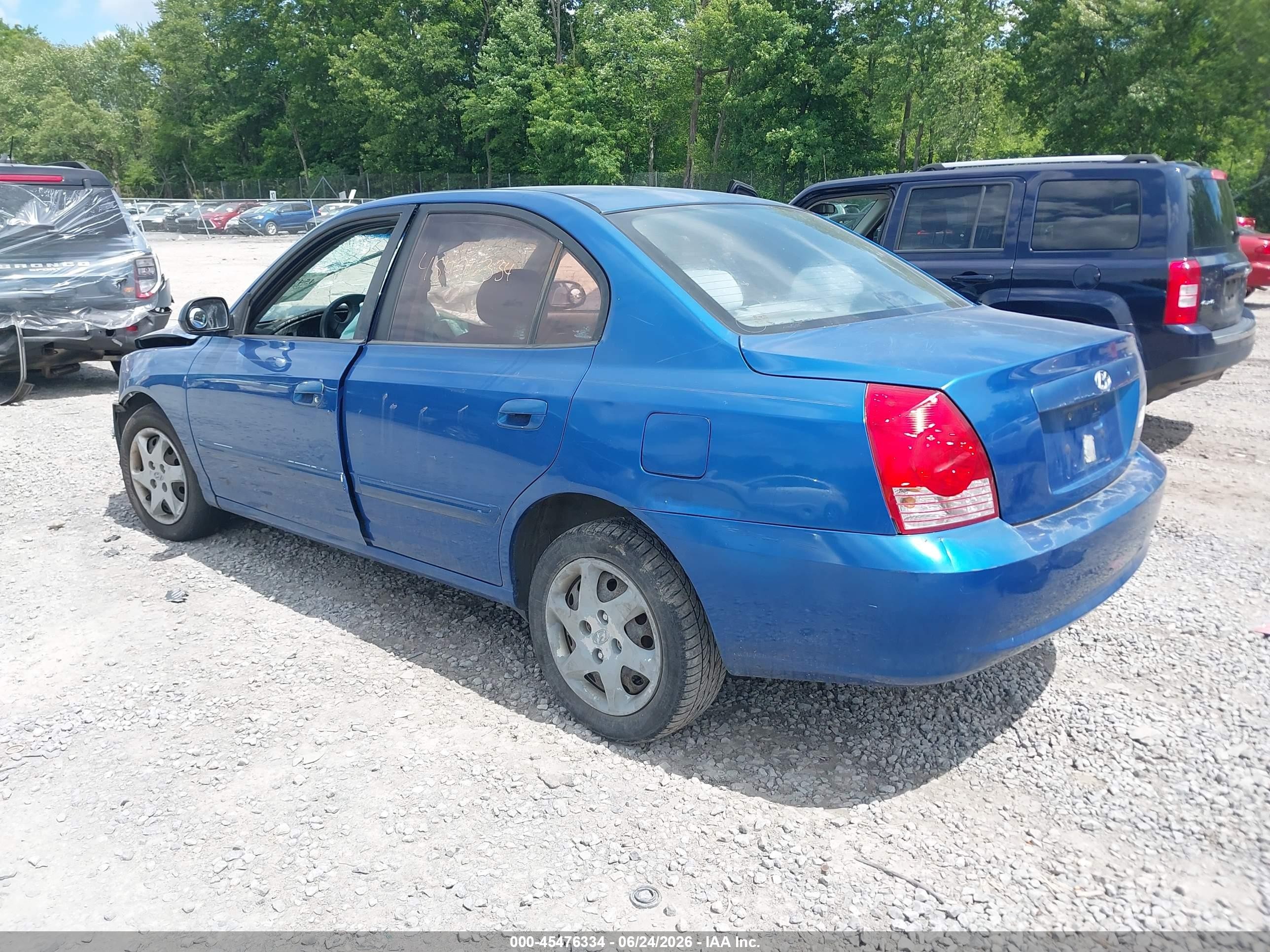 2006 Hyundai Elantra Gls/limited Blue vin: KMHDN46D76U334155