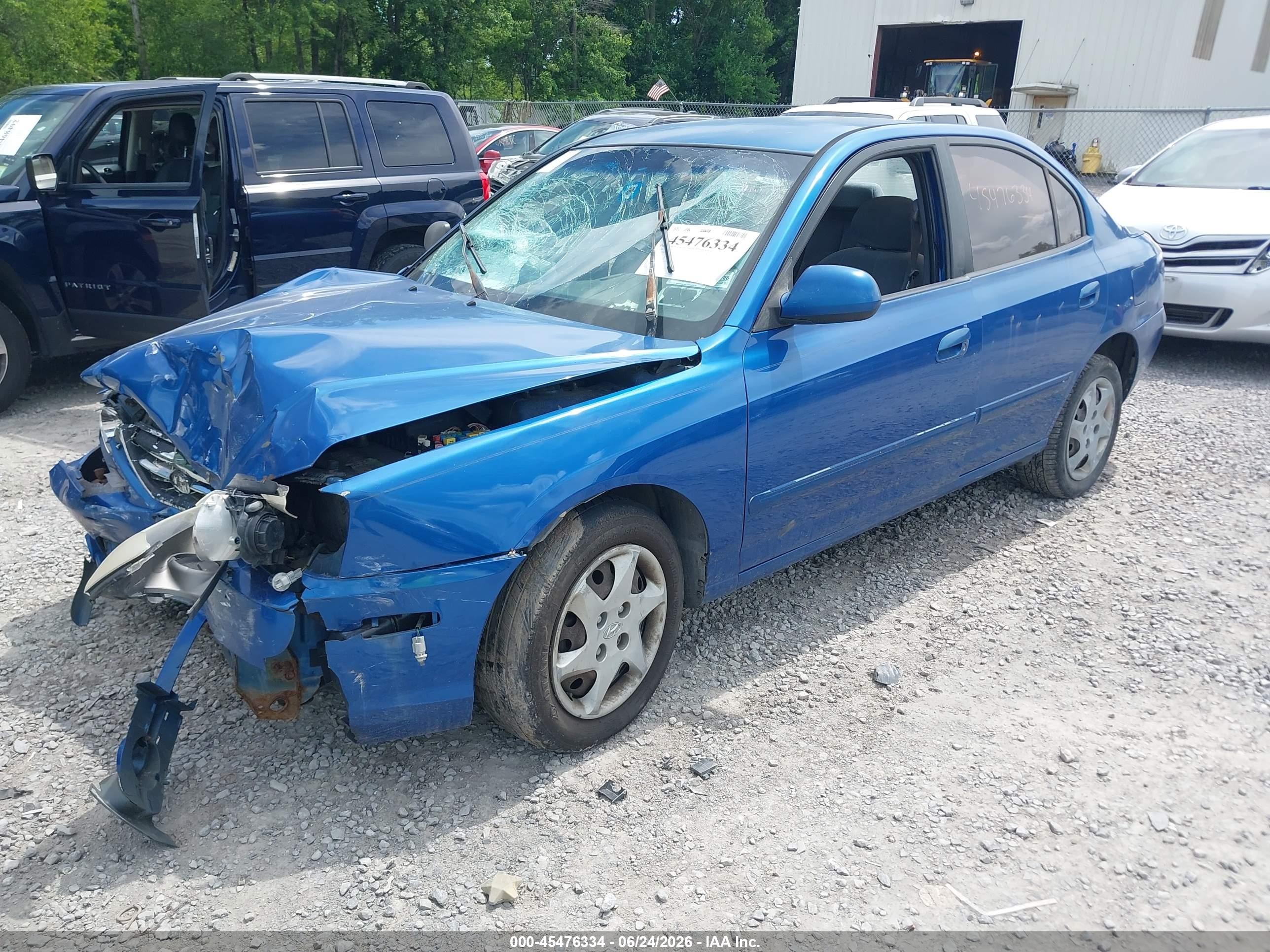 2006 Hyundai Elantra Gls/limited Blue vin: KMHDN46D76U334155