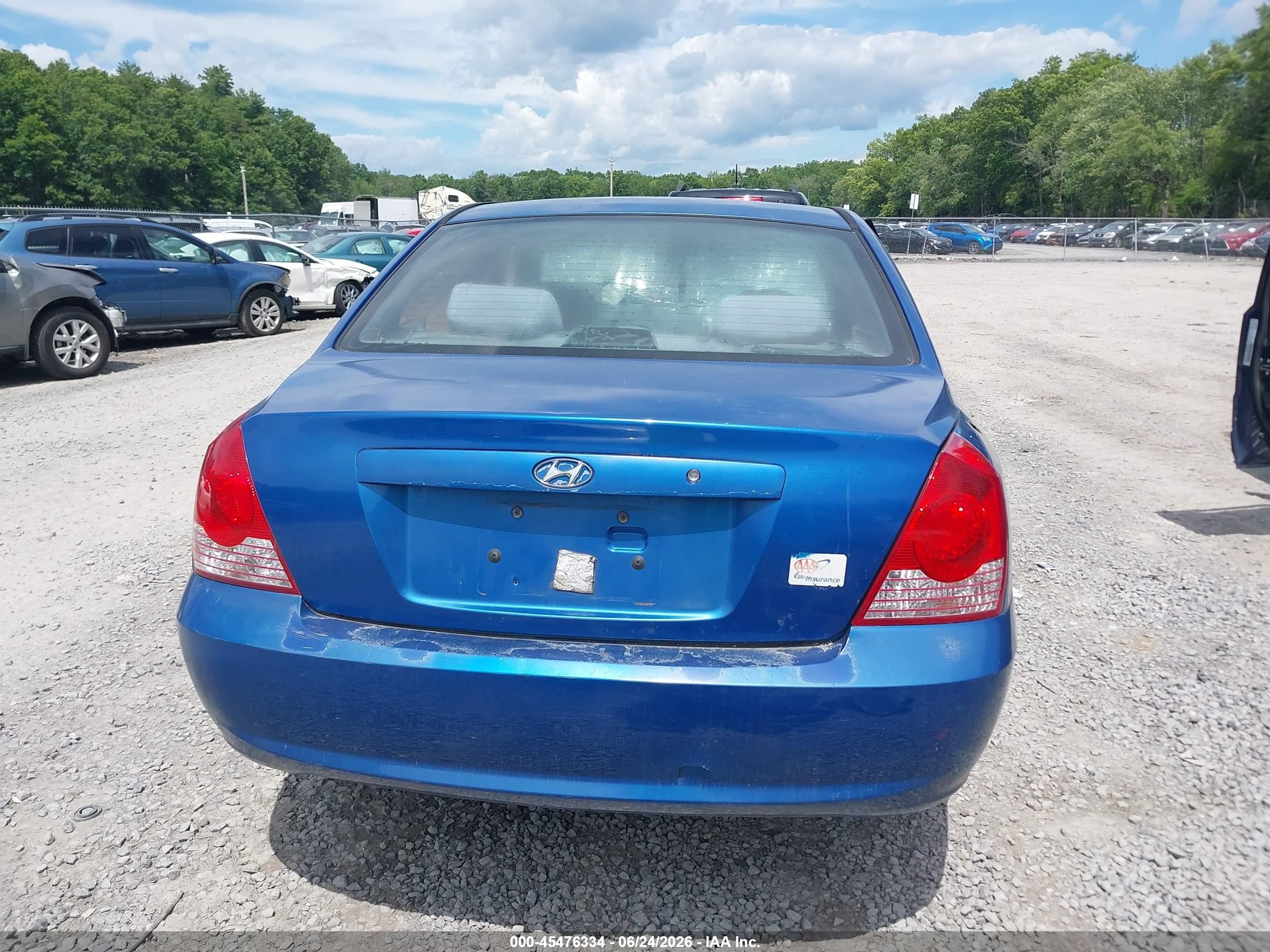 2006 Hyundai Elantra Gls/limited Blue vin: KMHDN46D76U334155