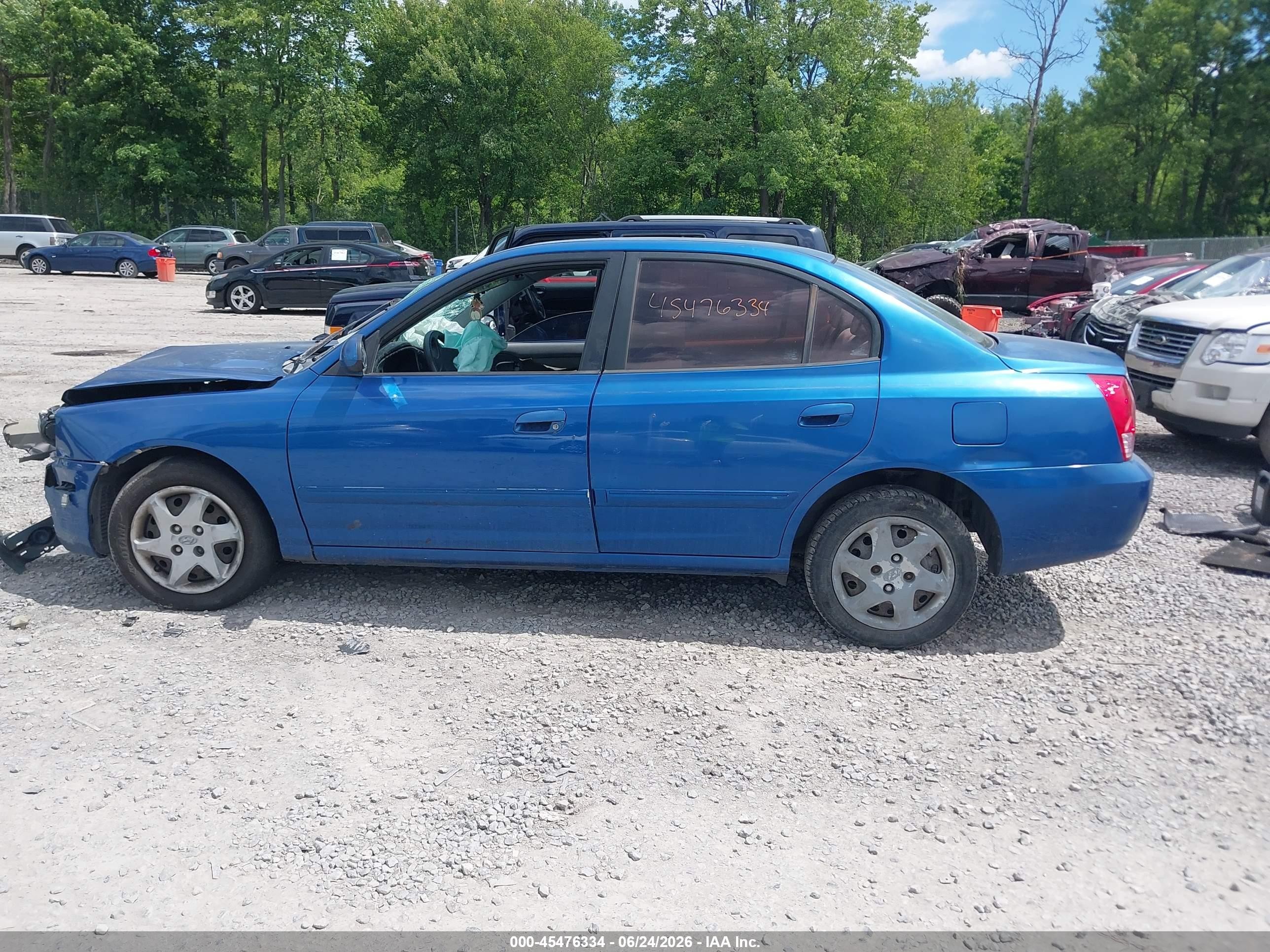 2006 Hyundai Elantra Gls/limited Blue vin: KMHDN46D76U334155
