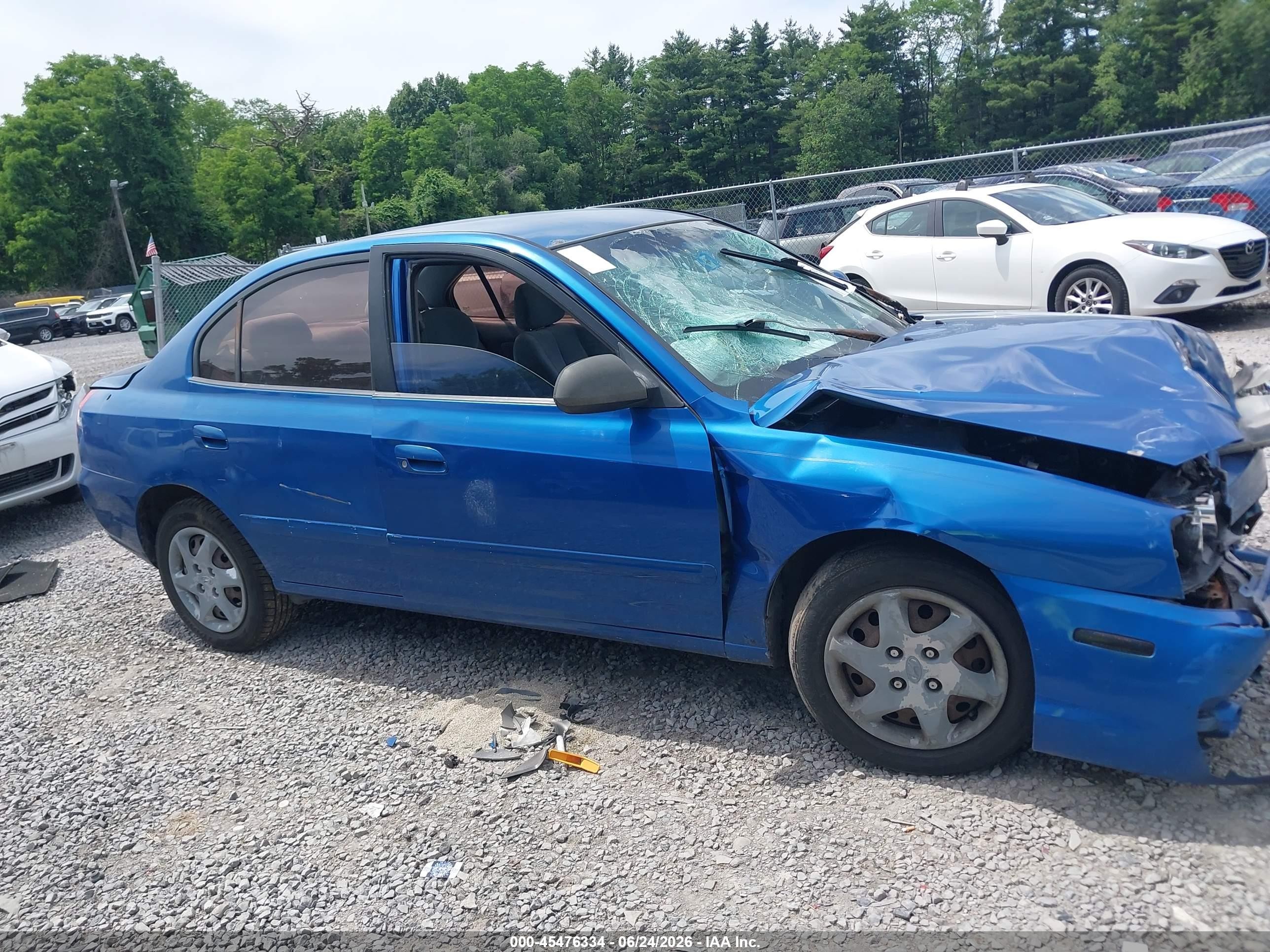 2006 Hyundai Elantra Gls/limited Blue vin: KMHDN46D76U334155
