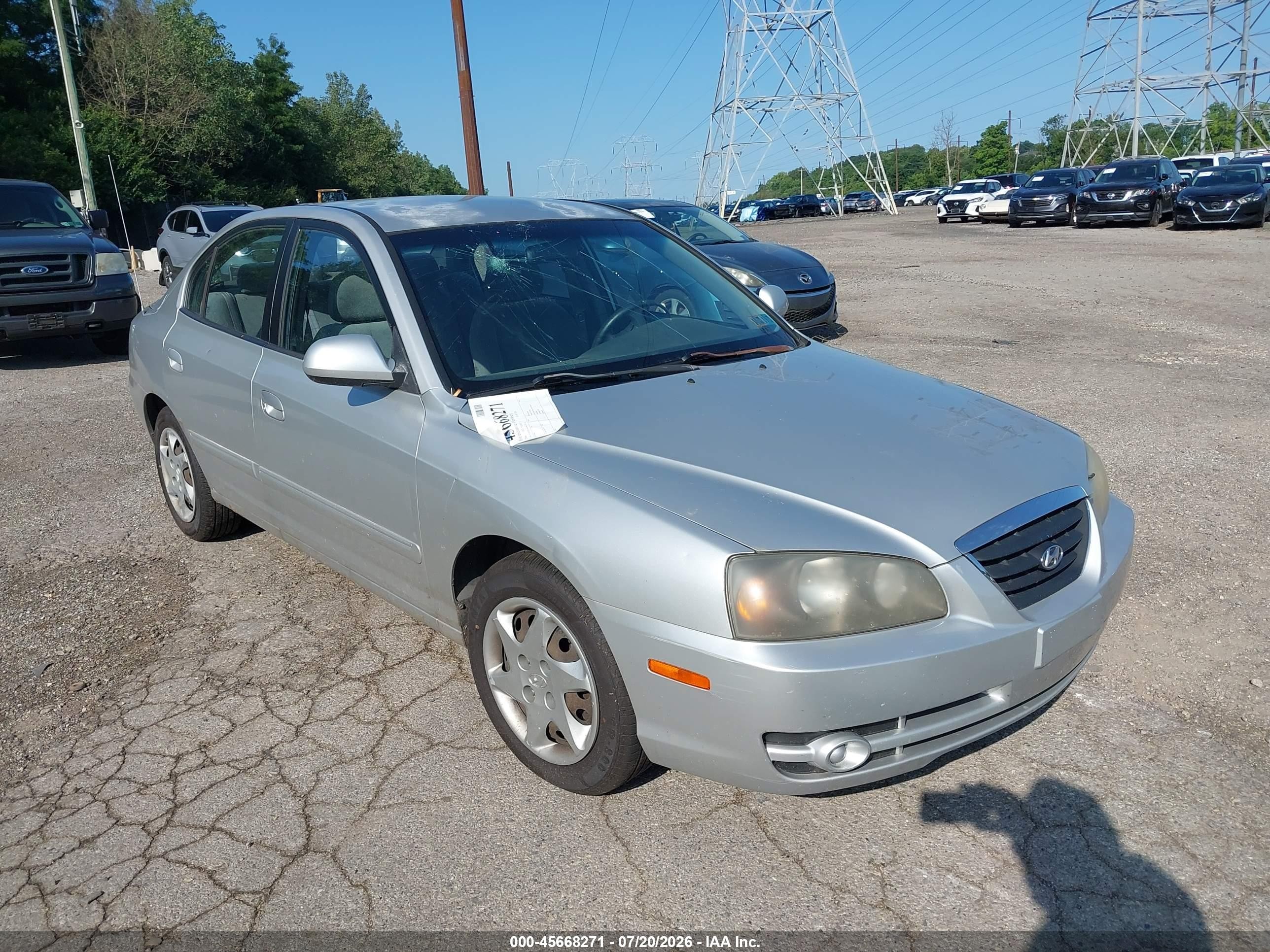2004 Hyundai Elantra Gls/gt Silver vin: KMHDN46D84U771661