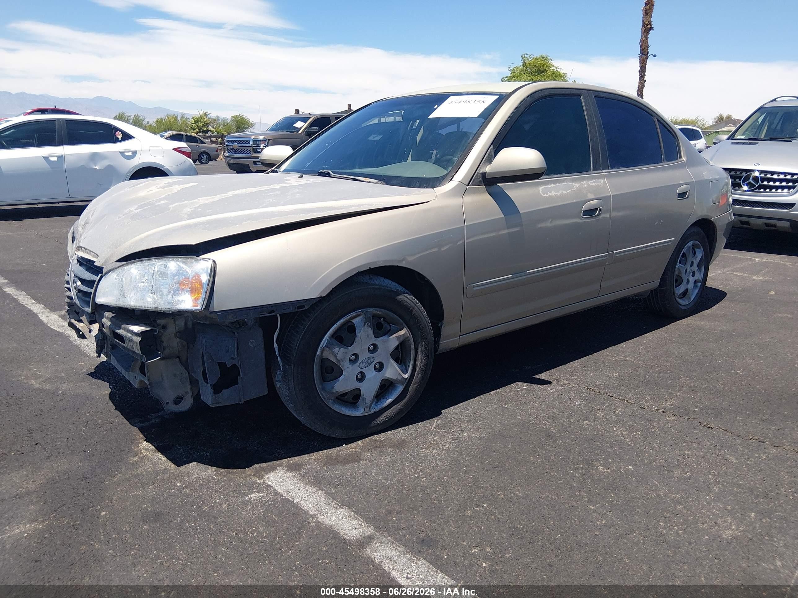2005 Hyundai Elantra Gls/gt Gold vin: KMHDN46D85U087436