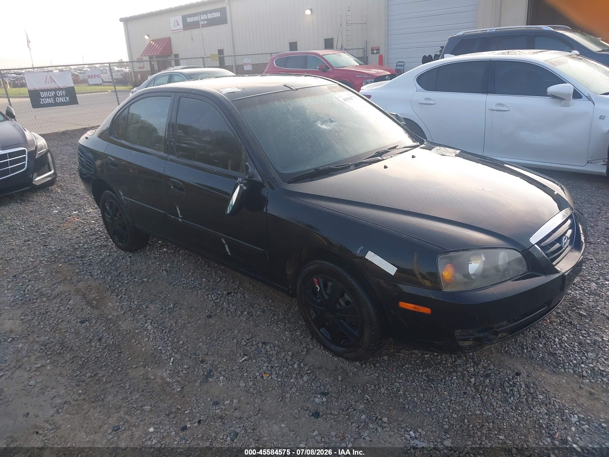 2005 Hyundai Elantra Gls/gt Черный vin: KMHDN46D85U118832
