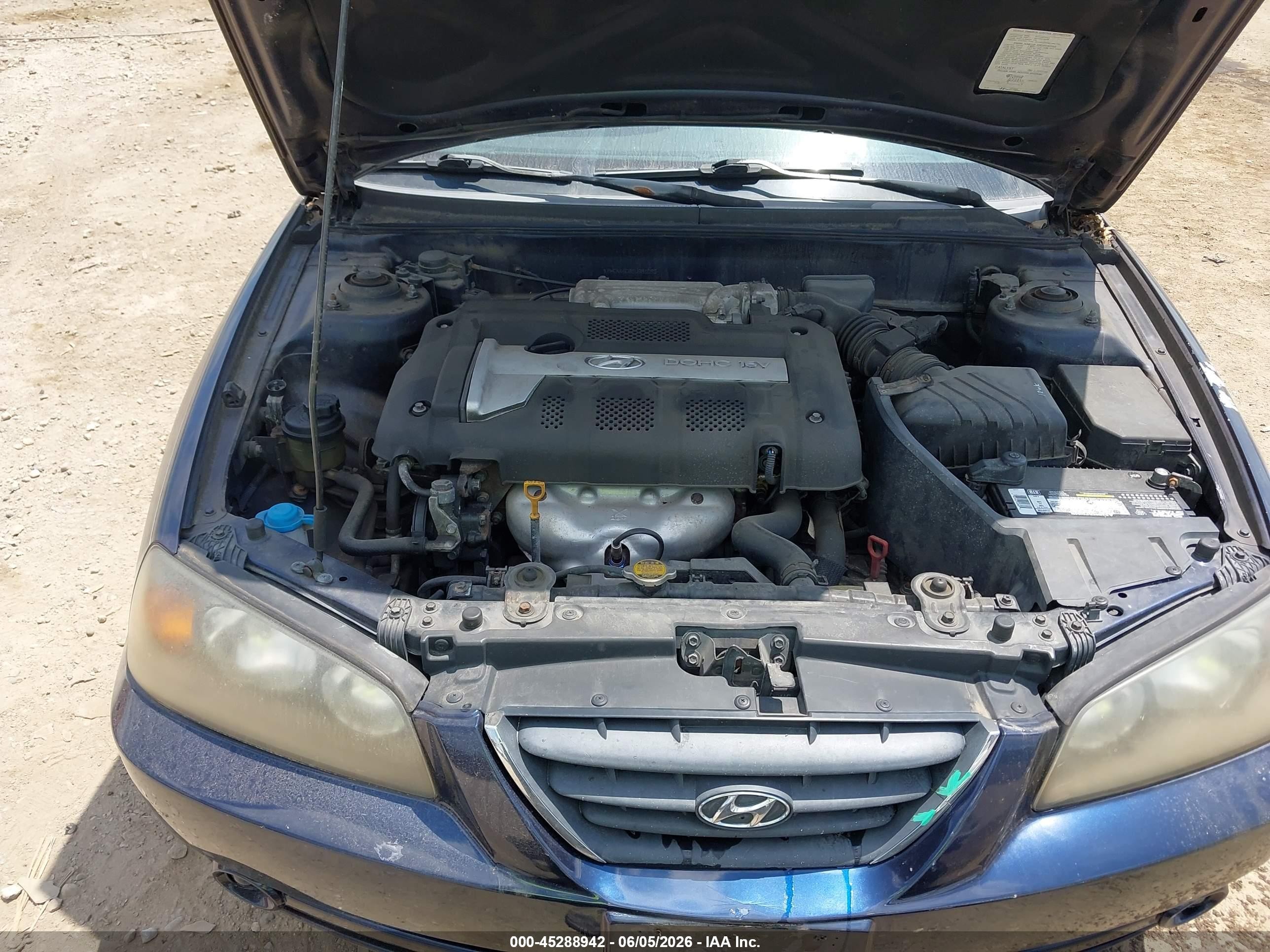 2005 Hyundai Elantra Gls/gt Blue vin: KMHDN46D85U981095