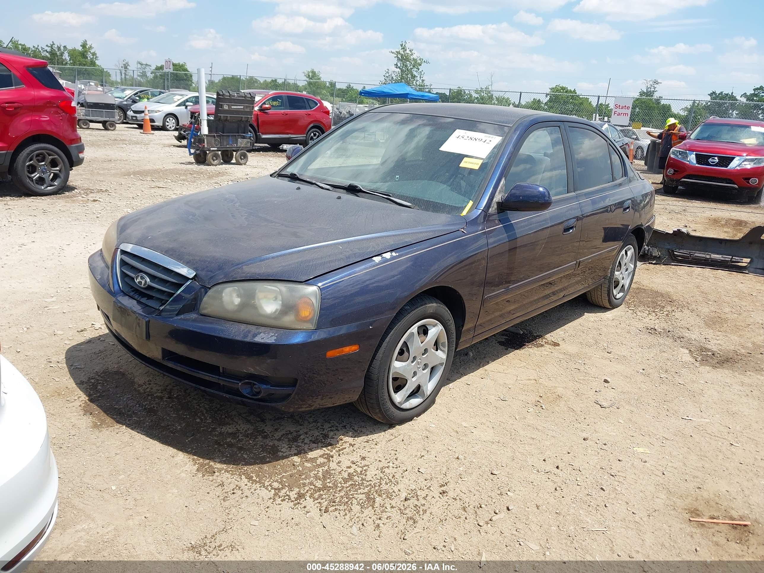 2005 Hyundai Elantra Gls/gt Blue vin: KMHDN46D85U981095