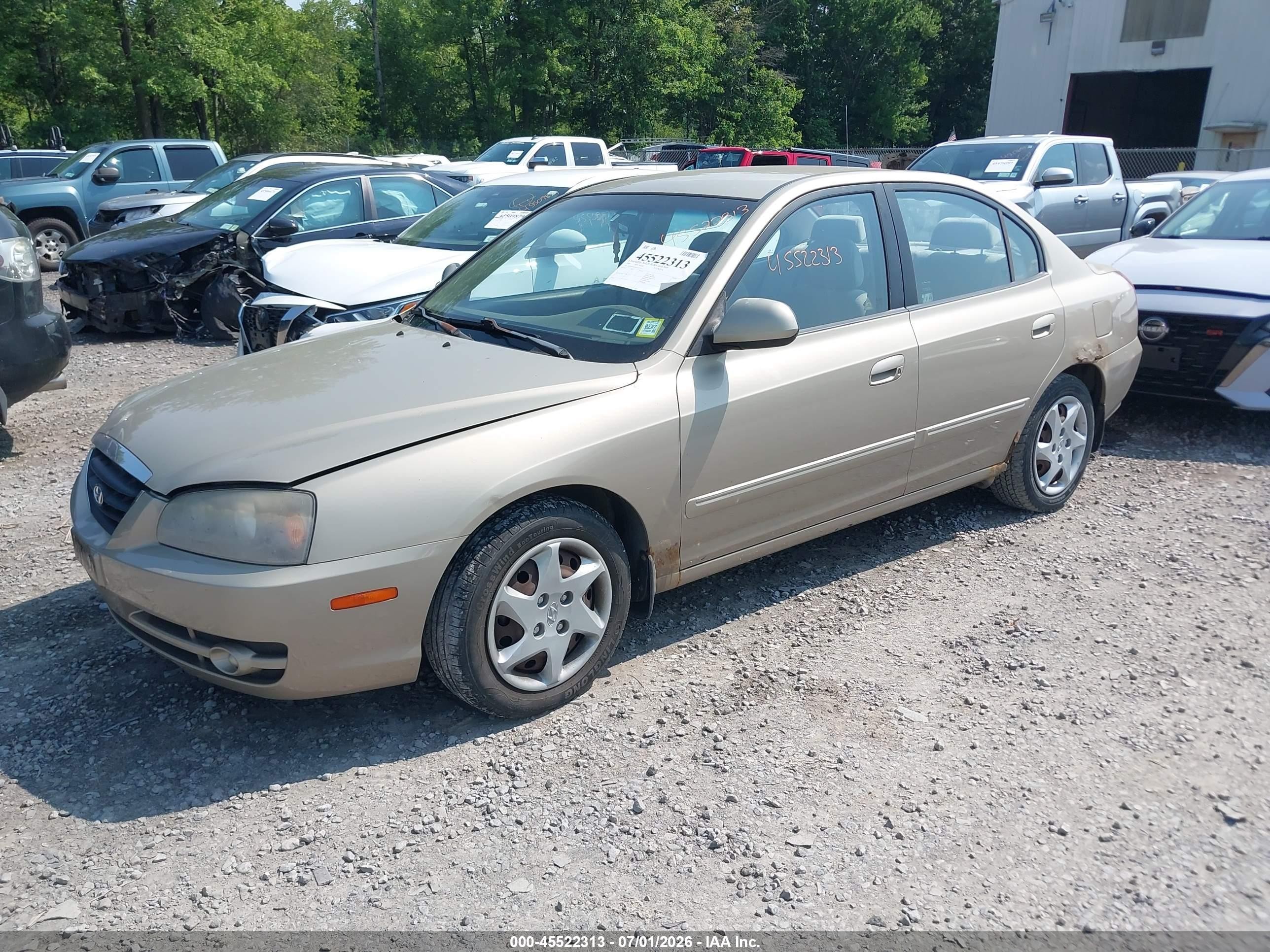 2006 Hyundai Elantra Gls/limited Gold vin: KMHDN46D86U221119
