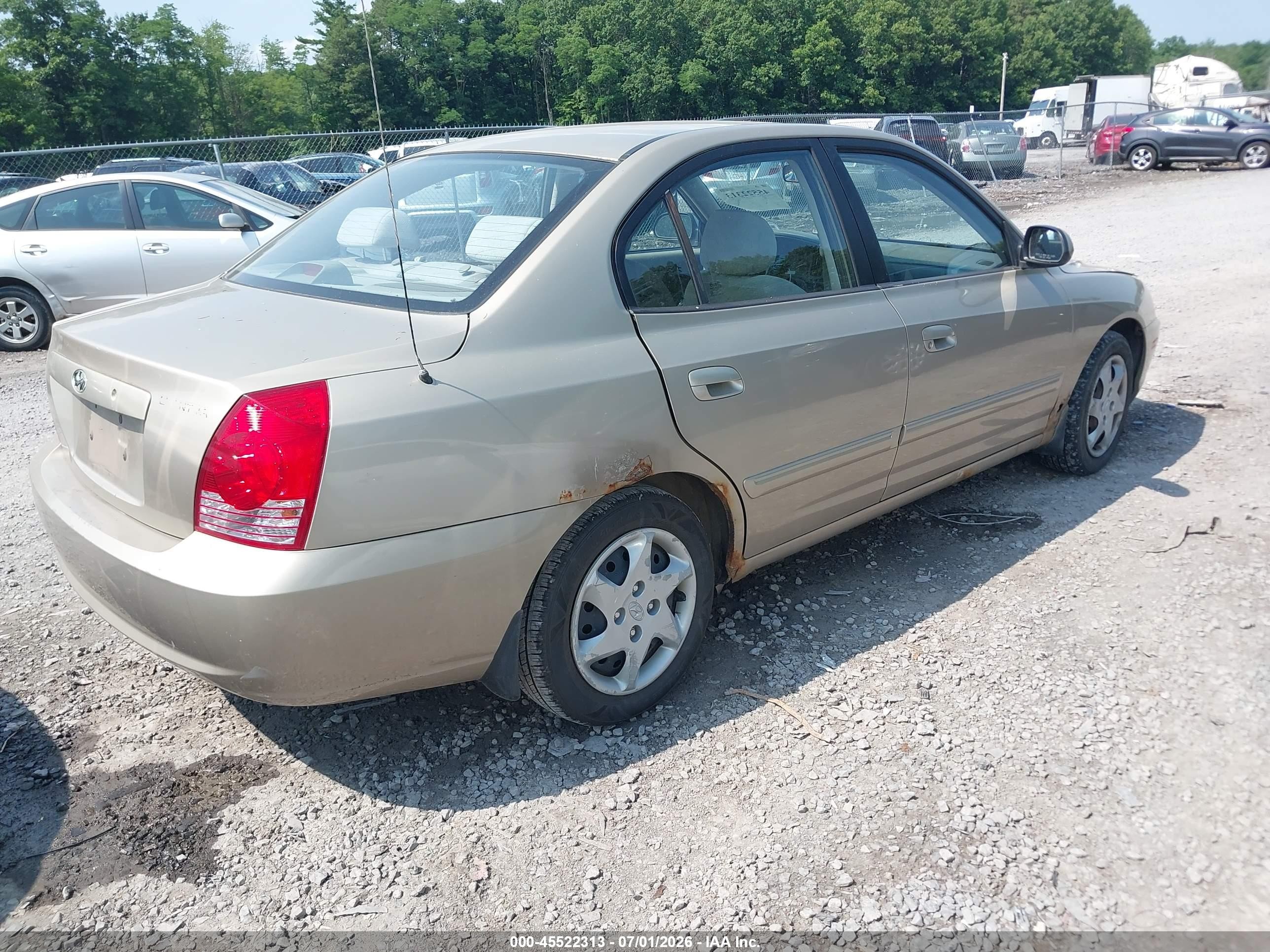 2006 Hyundai Elantra Gls/limited Gold vin: KMHDN46D86U221119