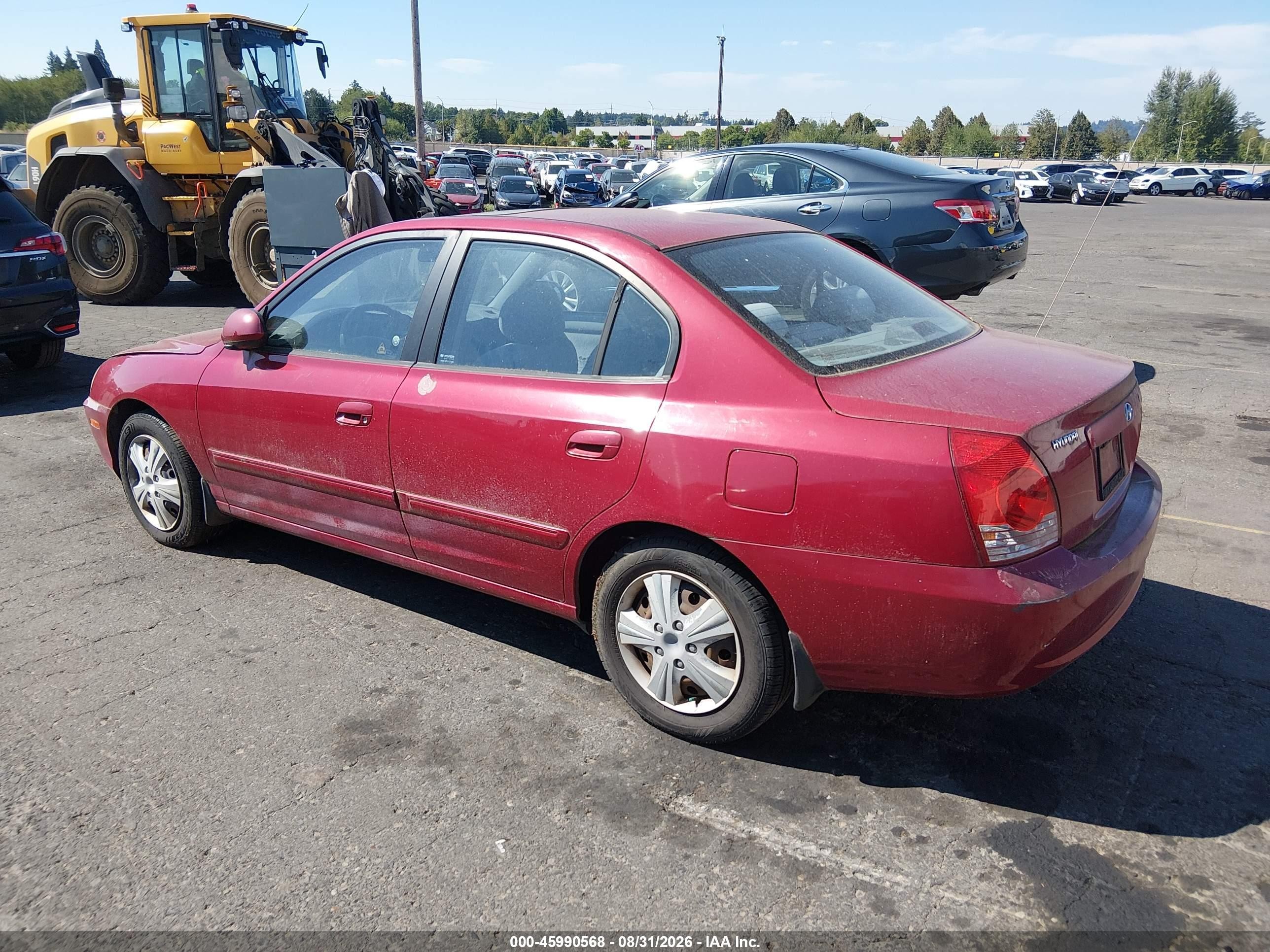 2006 Hyundai Elantra Gls/limited Red vin: KMHDN46D86U233092