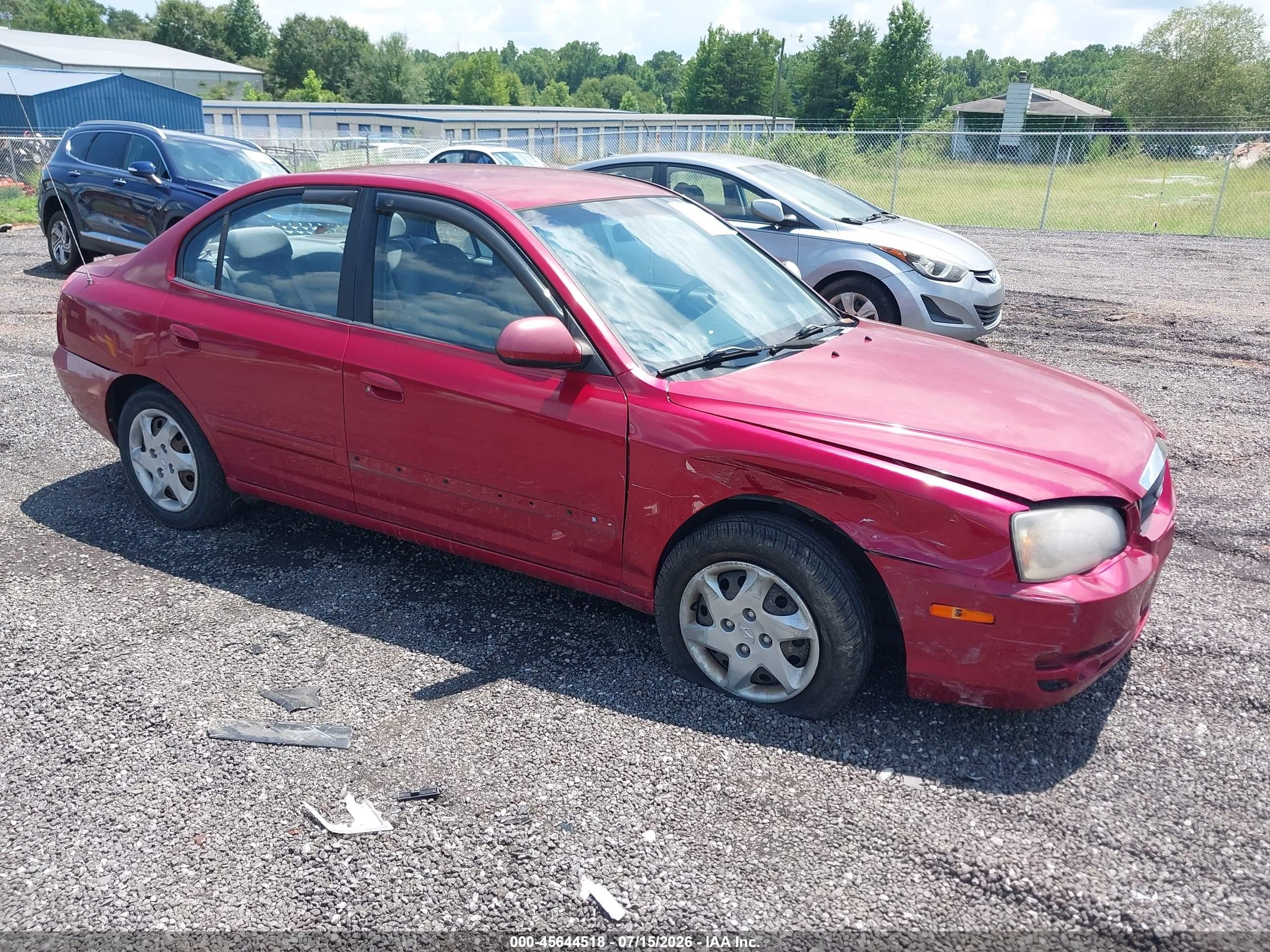 2006 Hyundai Elantra Gls/limited Red vin: KMHDN46D86U333953