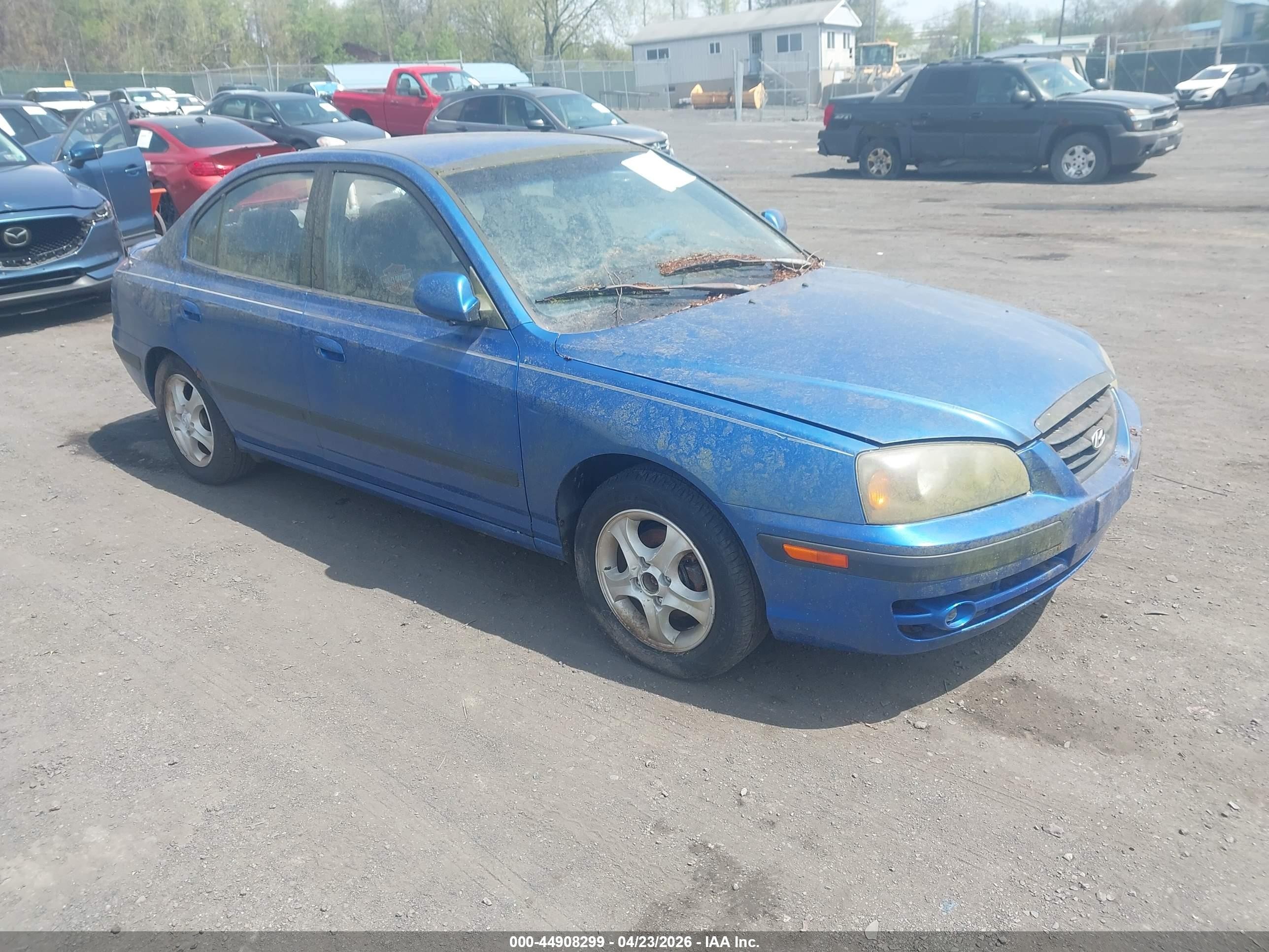 2004 Hyundai Elantra Gls/gt Blue vin: KMHDN46D94U756652