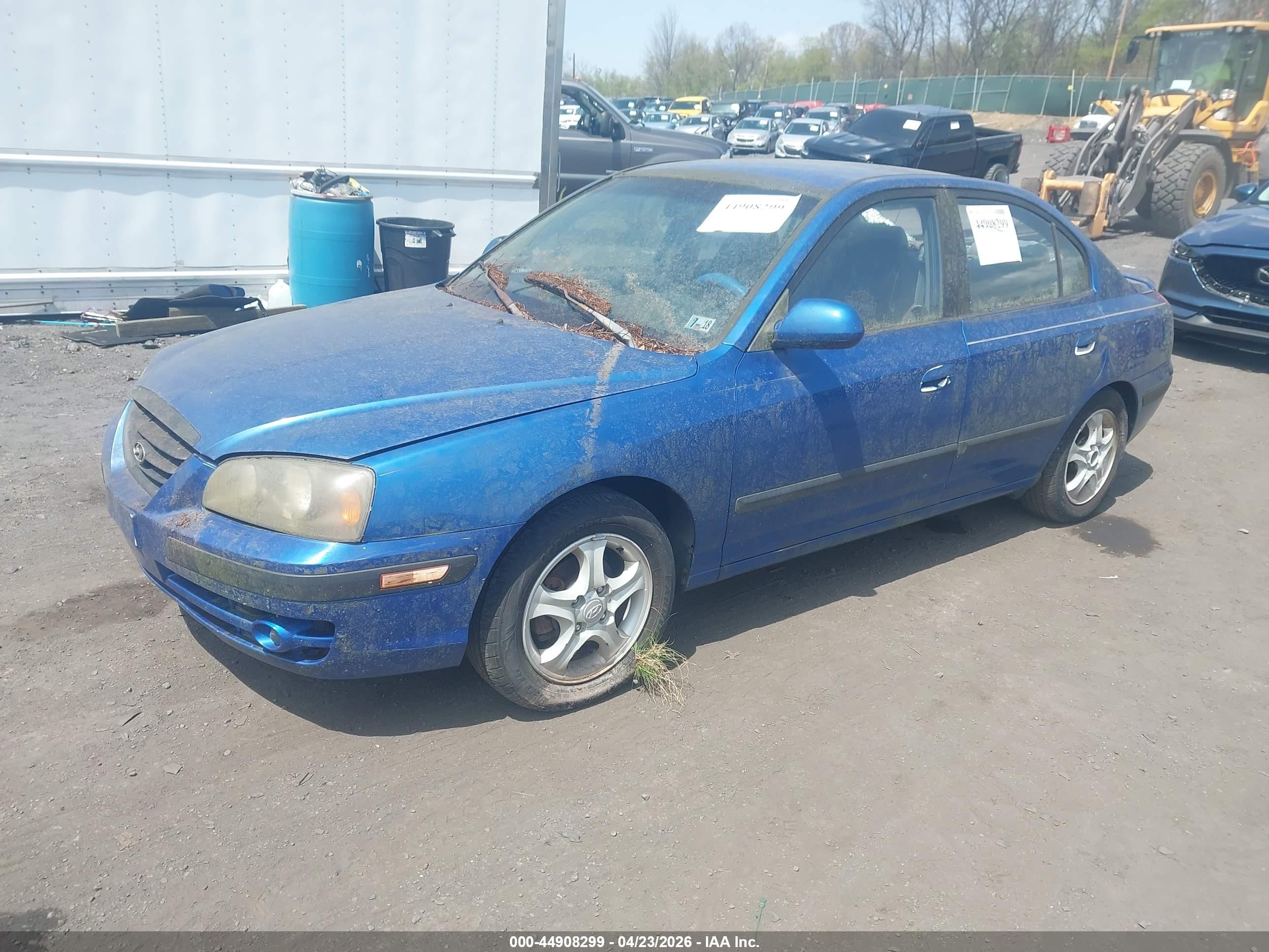 2004 Hyundai Elantra Gls/gt Blue vin: KMHDN46D94U756652