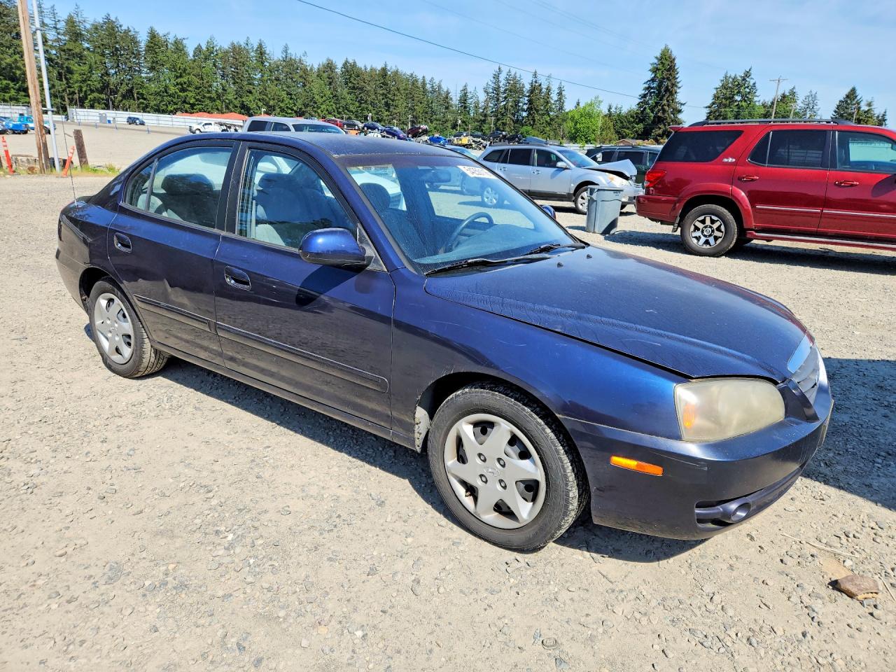 2005 Hyundai Elantra Gls Blue vin: KMHDN46D95U097070