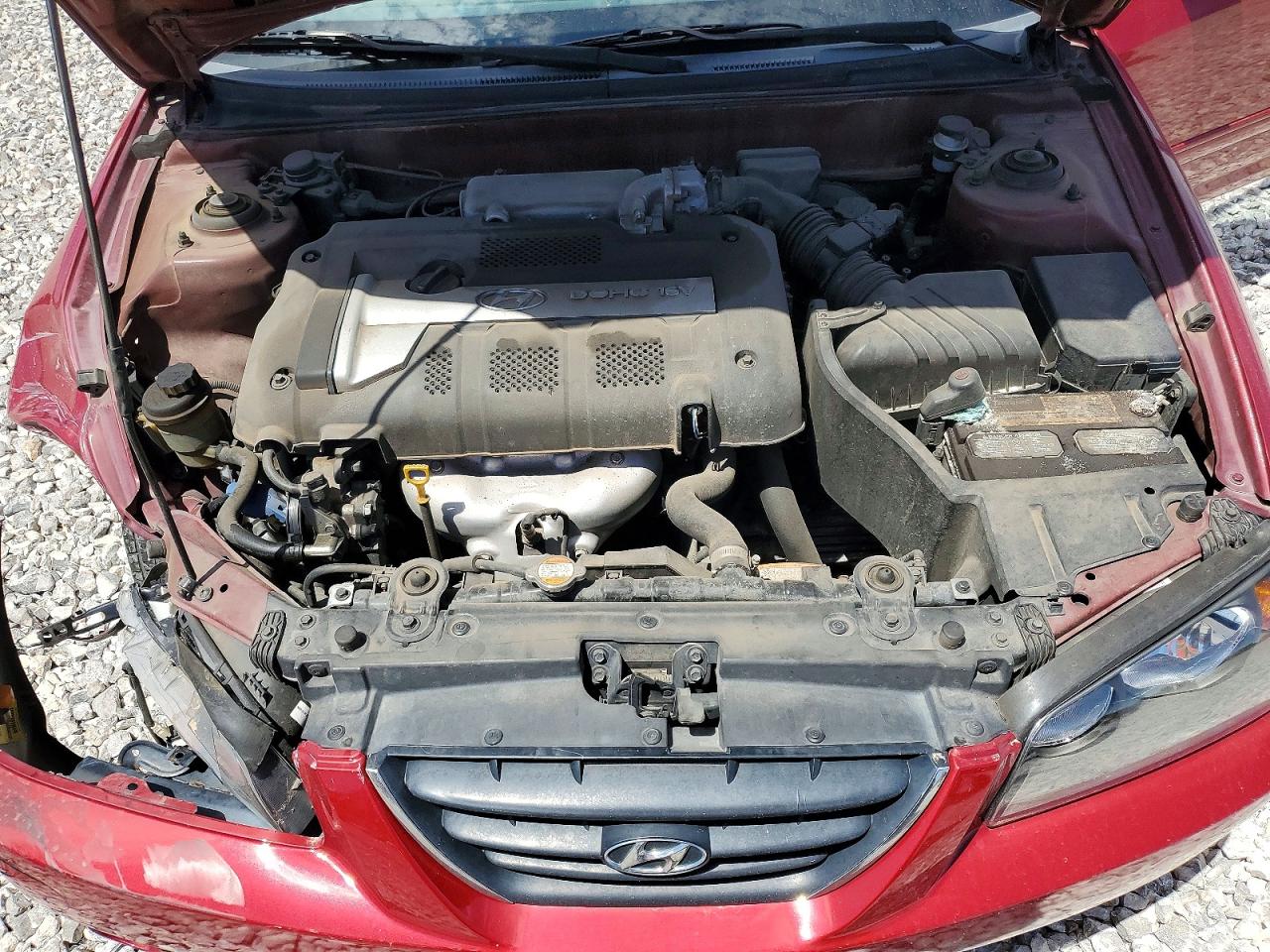 2006 Hyundai Elantra Gls Burgundy vin: KMHDN46D96U200781