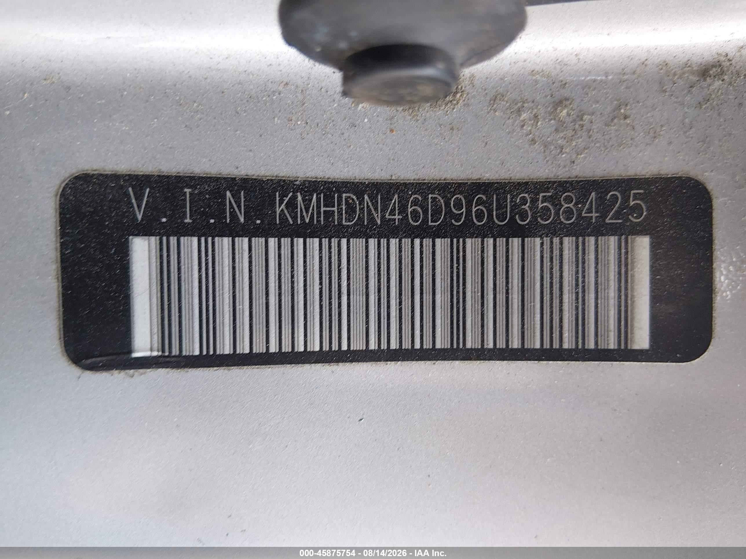 2006 Hyundai Elantra Gls/limited Silver vin: KMHDN46D96U358425