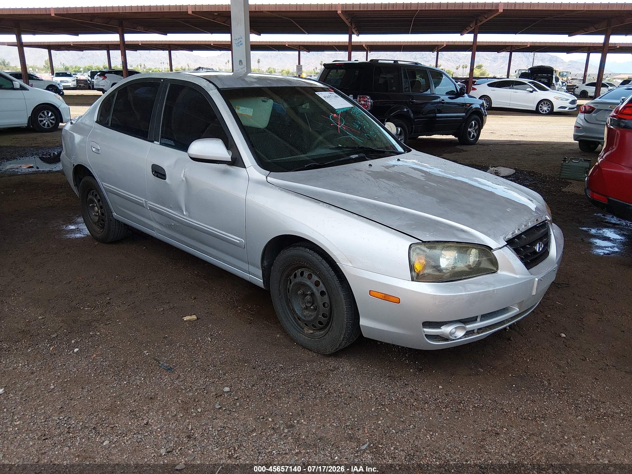 2004 Hyundai Elantra Gls/gt Gray vin: KMHDN46DX4U712322