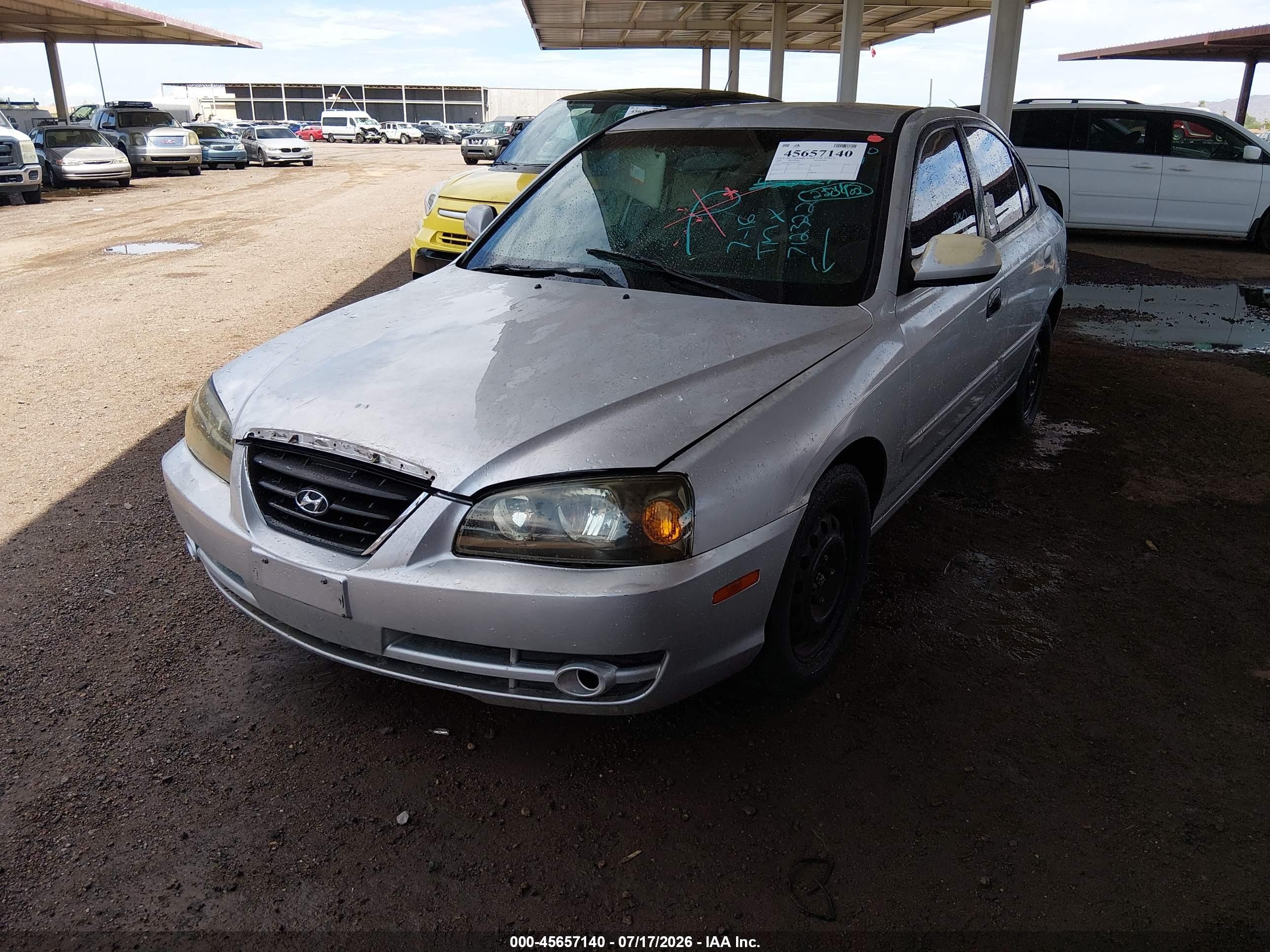 2004 Hyundai Elantra Gls/gt Gray vin: KMHDN46DX4U712322