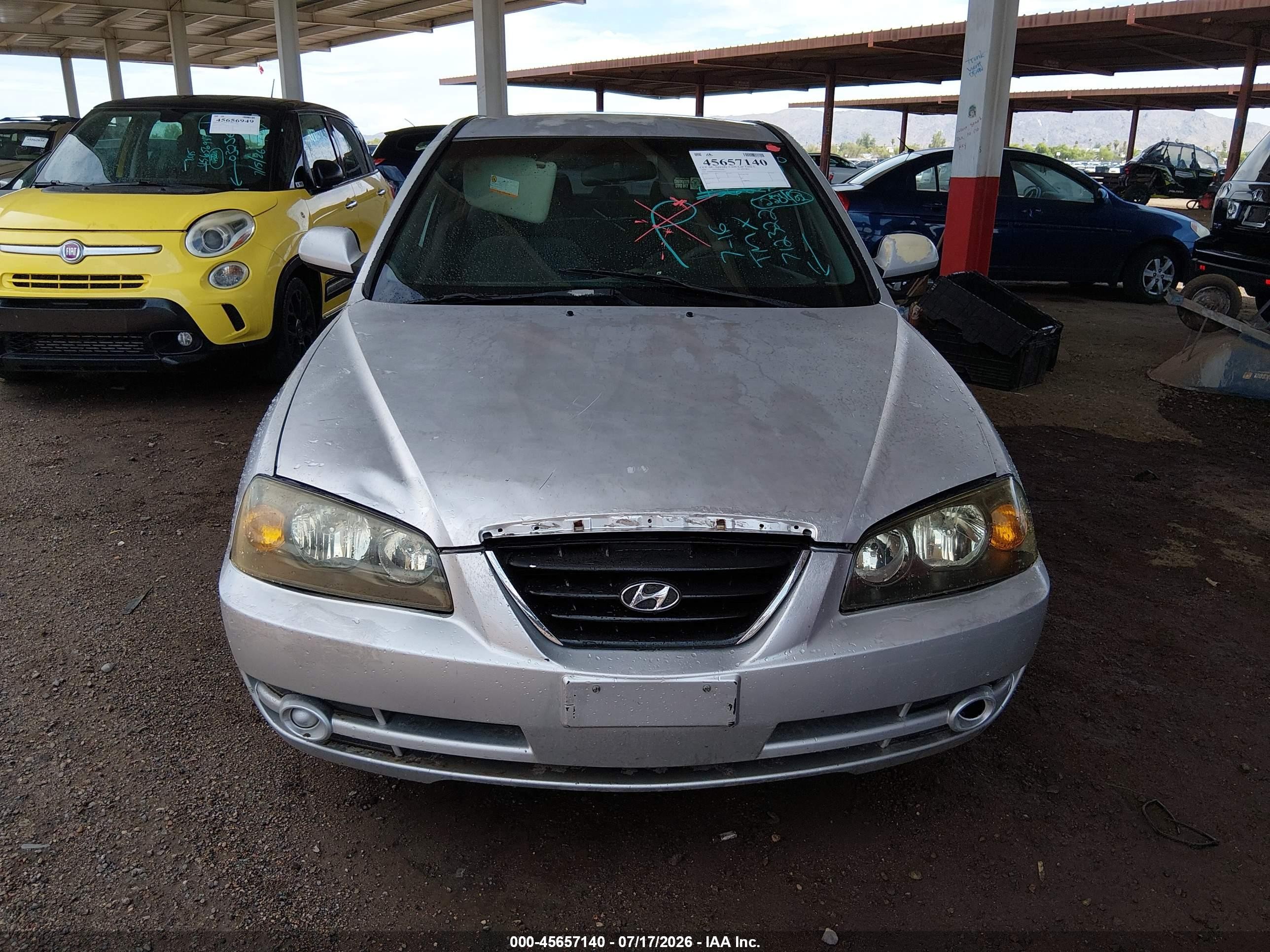 2004 Hyundai Elantra Gls/gt Gray vin: KMHDN46DX4U712322