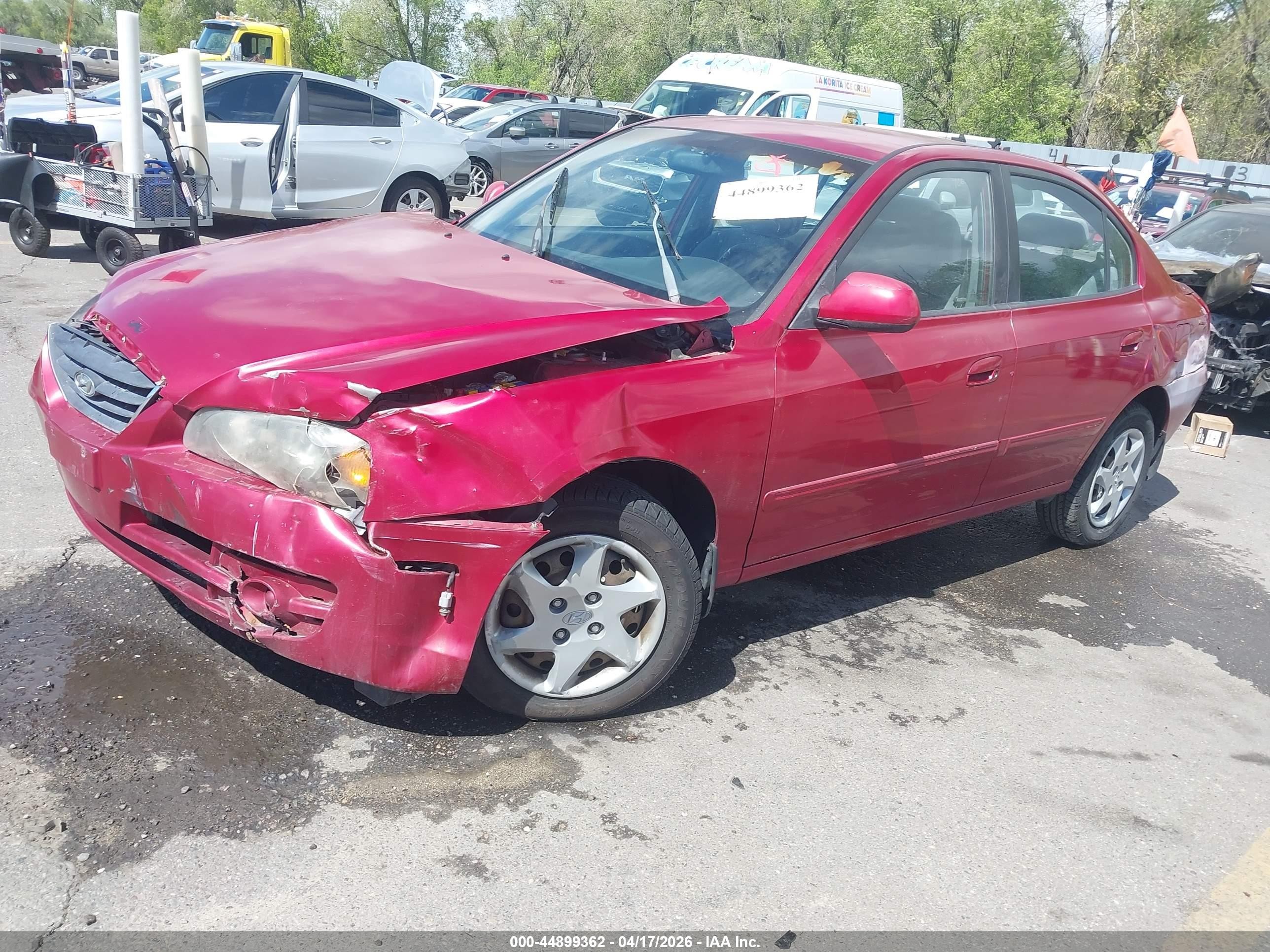 2004 Hyundai Elantra Gls/gt Red vin: KMHDN46DX4U872099