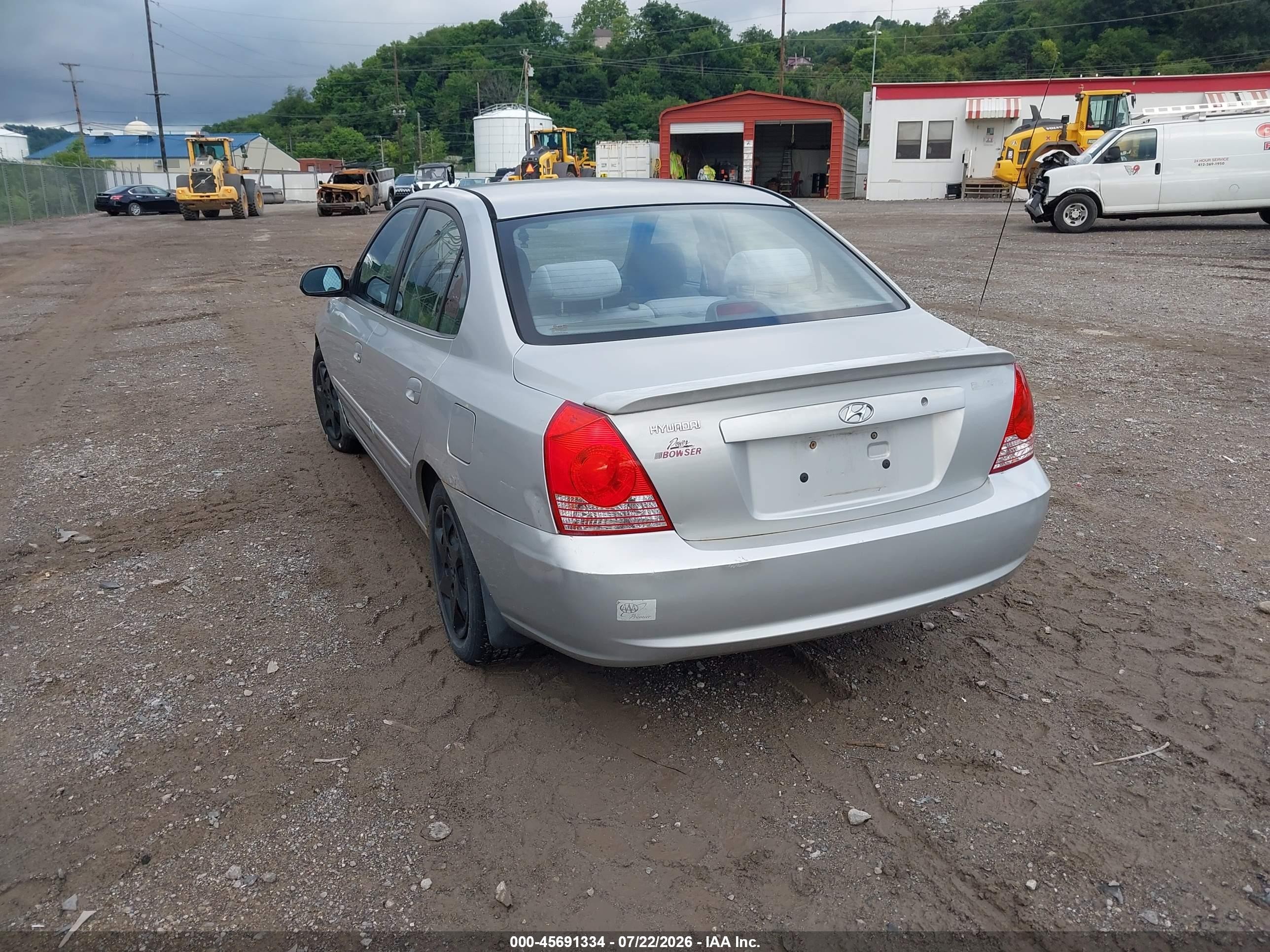 2005 Hyundai Elantra Gls/gt Silver vin: KMHDN46DX5U122204