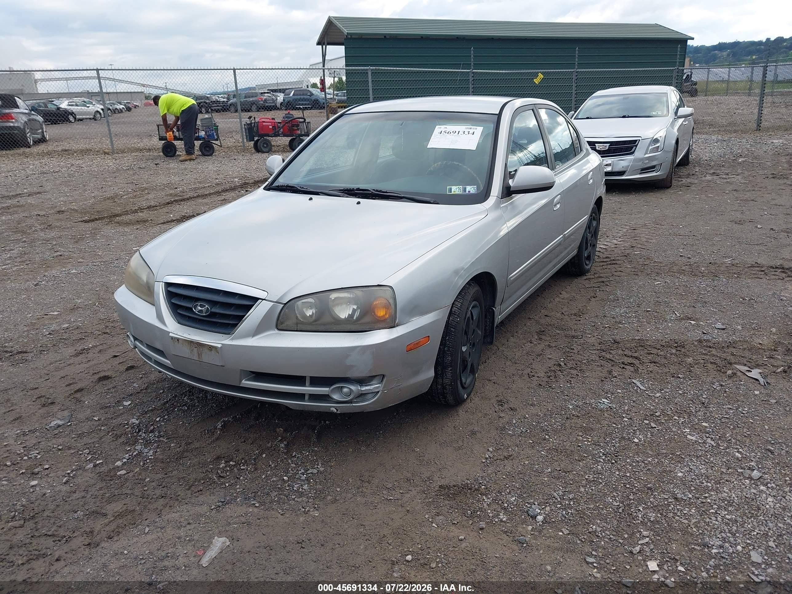 2005 Hyundai Elantra Gls/gt Silver vin: KMHDN46DX5U122204