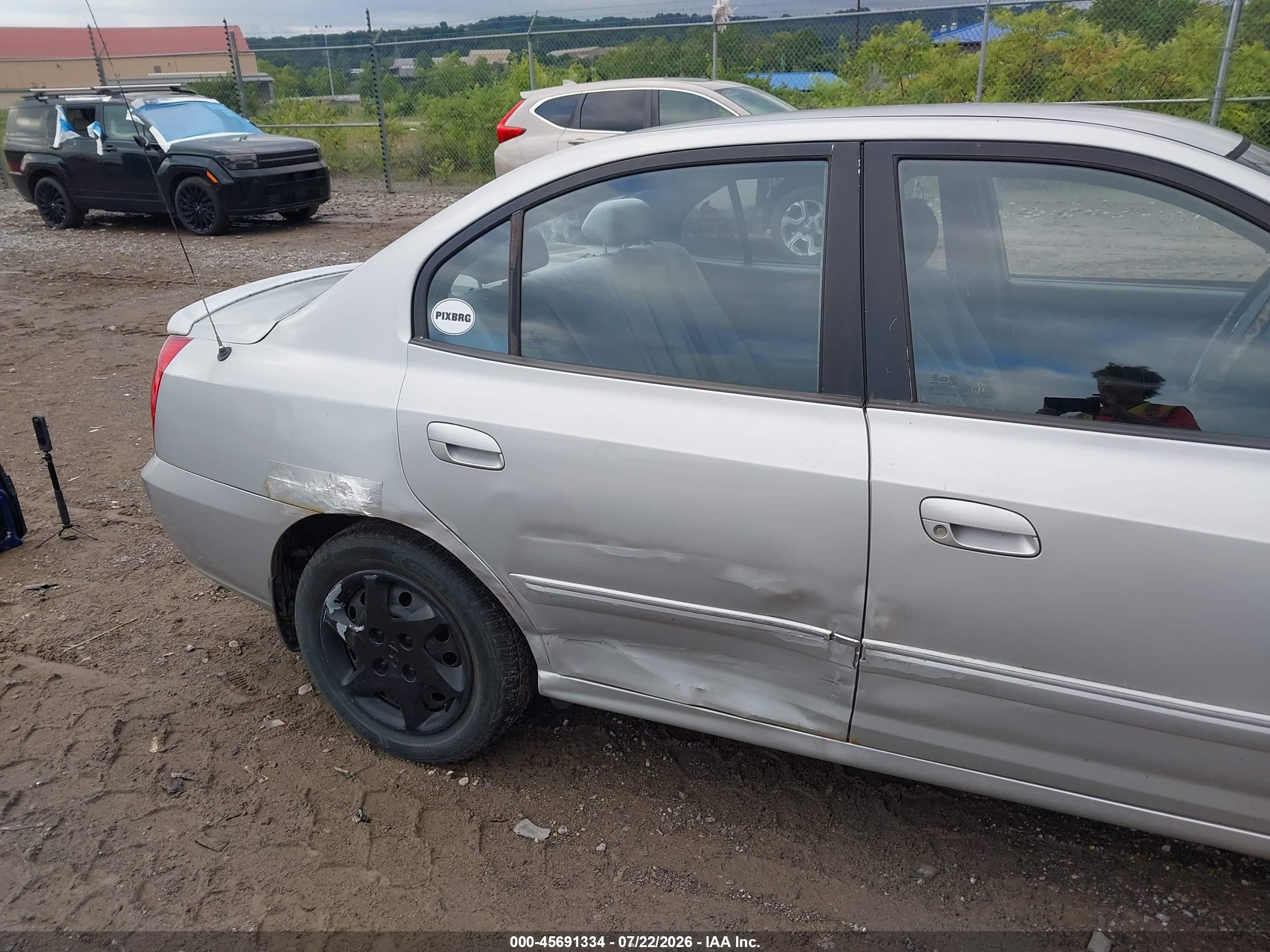 2005 Hyundai Elantra Gls/gt Silver vin: KMHDN46DX5U122204