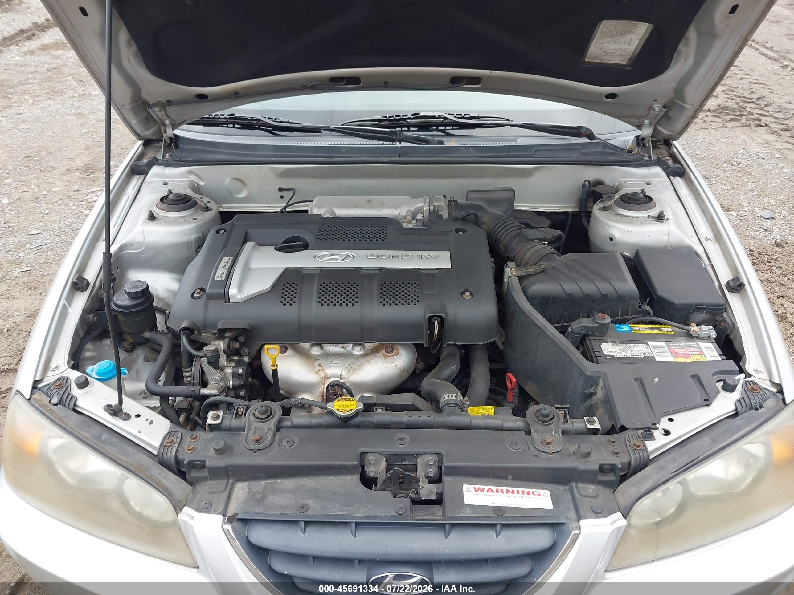 2005 Hyundai Elantra Gls/gt Silver vin: KMHDN46DX5U122204