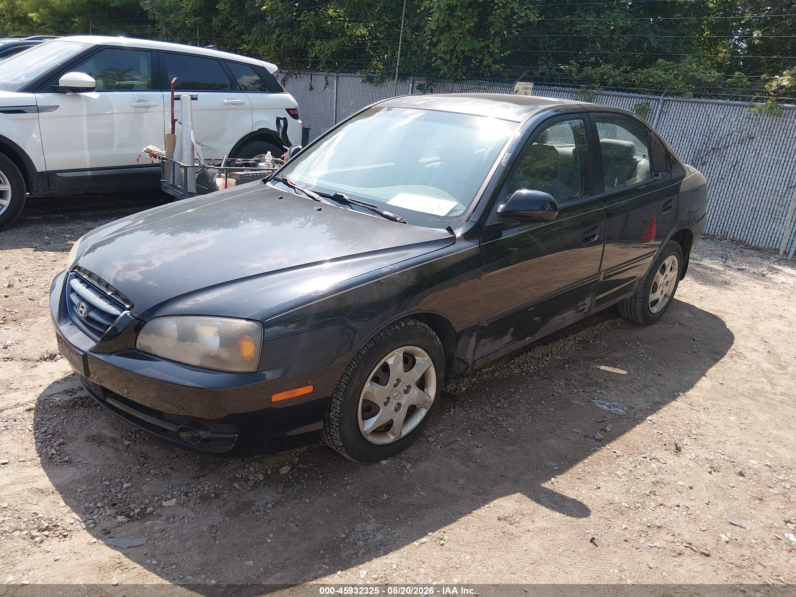 2005 Hyundai Elantra Gls/gt Black vin: KMHDN46DX5U974245