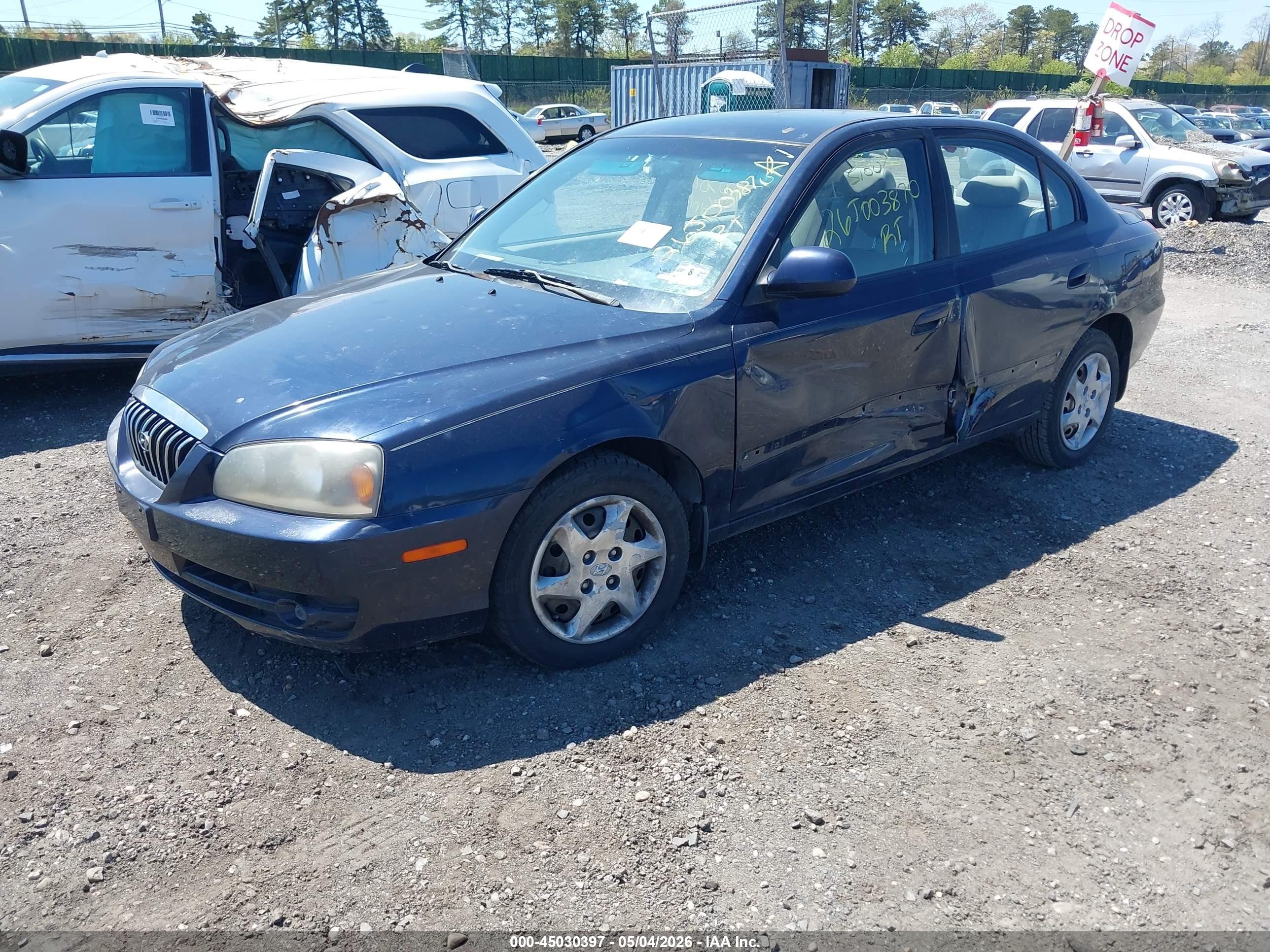 2006 Hyundai Elantra Gls/limited Blue vin: KMHDN46DX6U304602