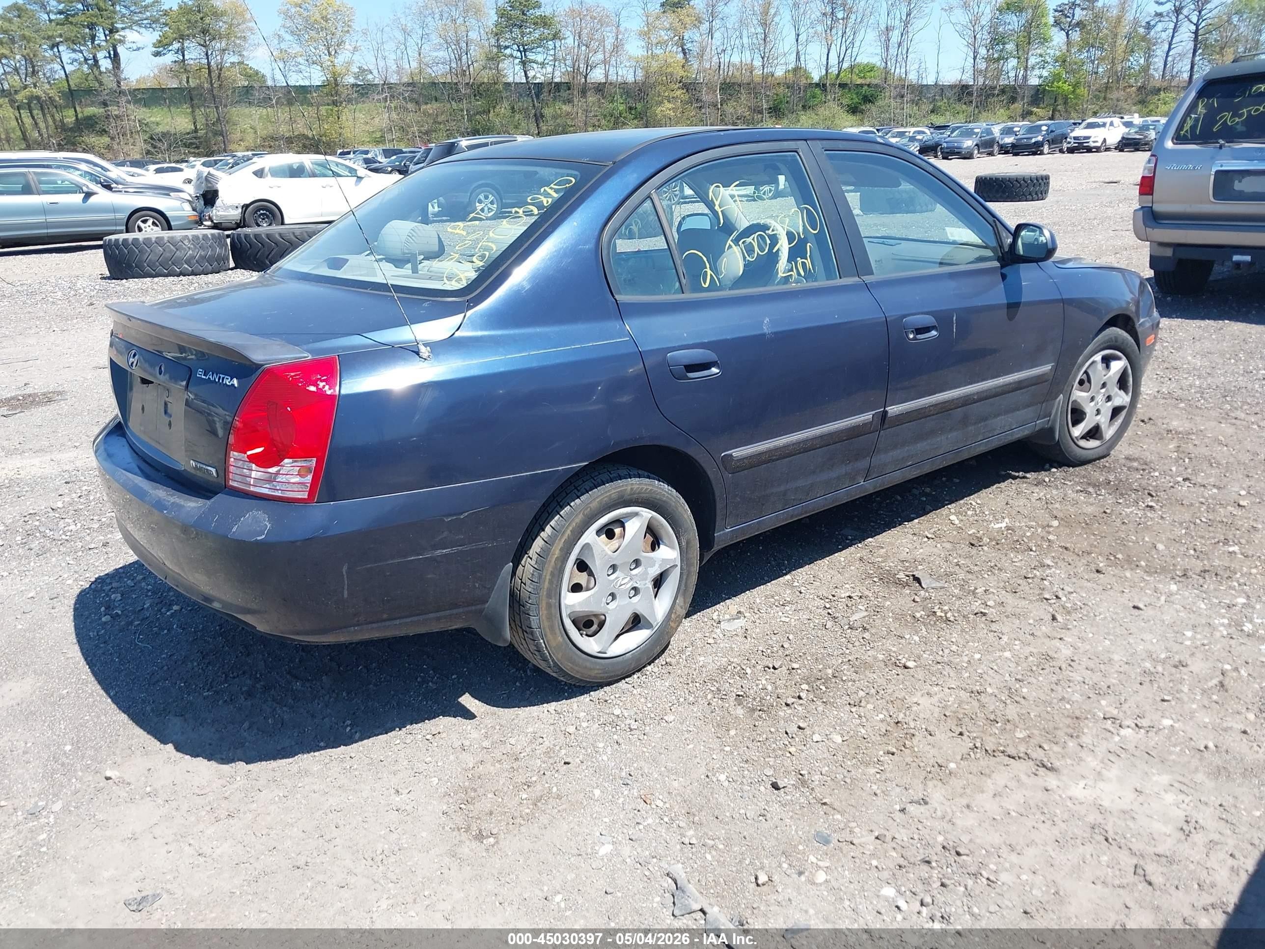 2006 Hyundai Elantra Gls/limited Blue vin: KMHDN46DX6U304602