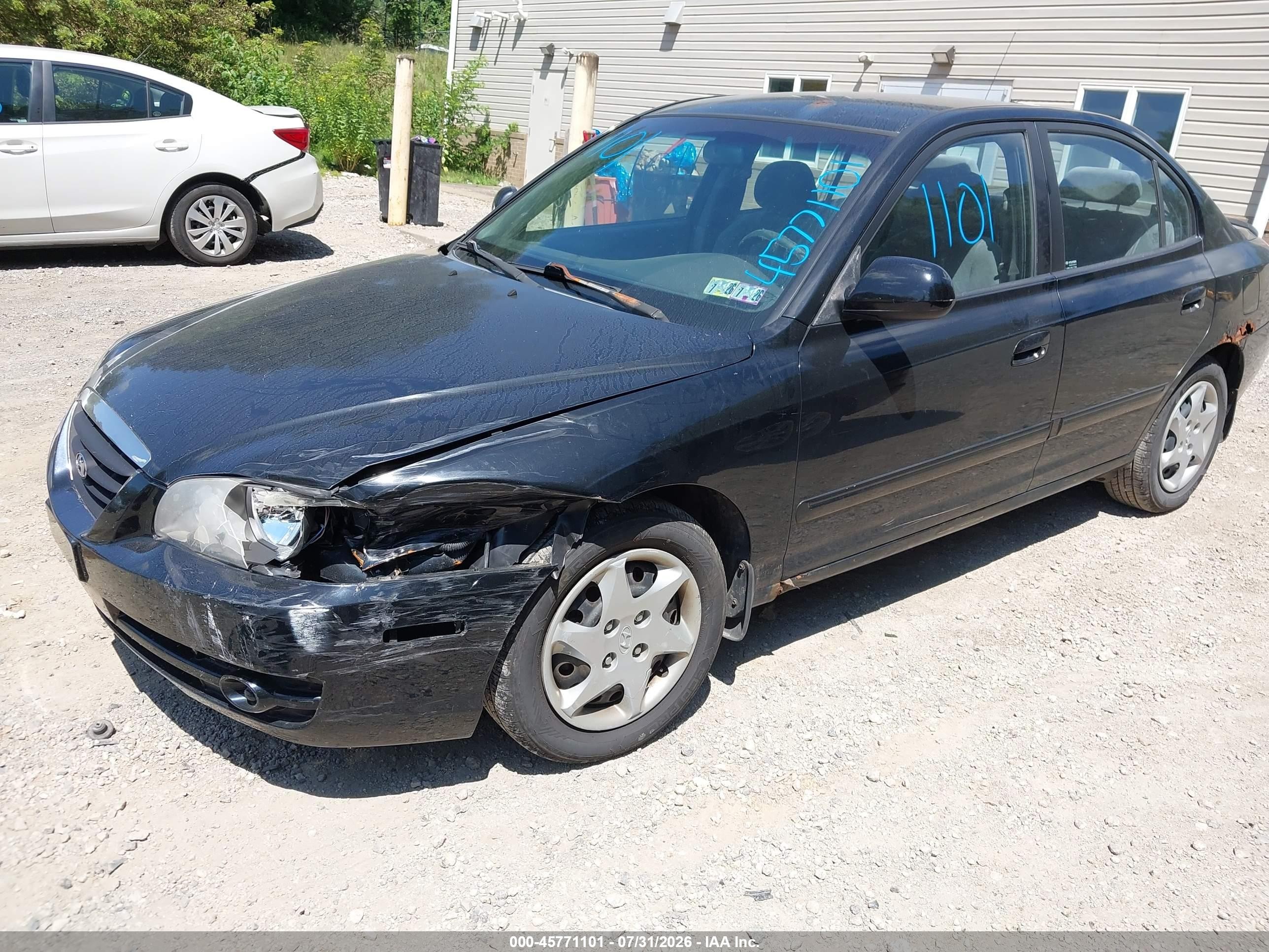 2006 Hyundai Elantra Gls/limited Black vin: KMHDN46DX6U354092