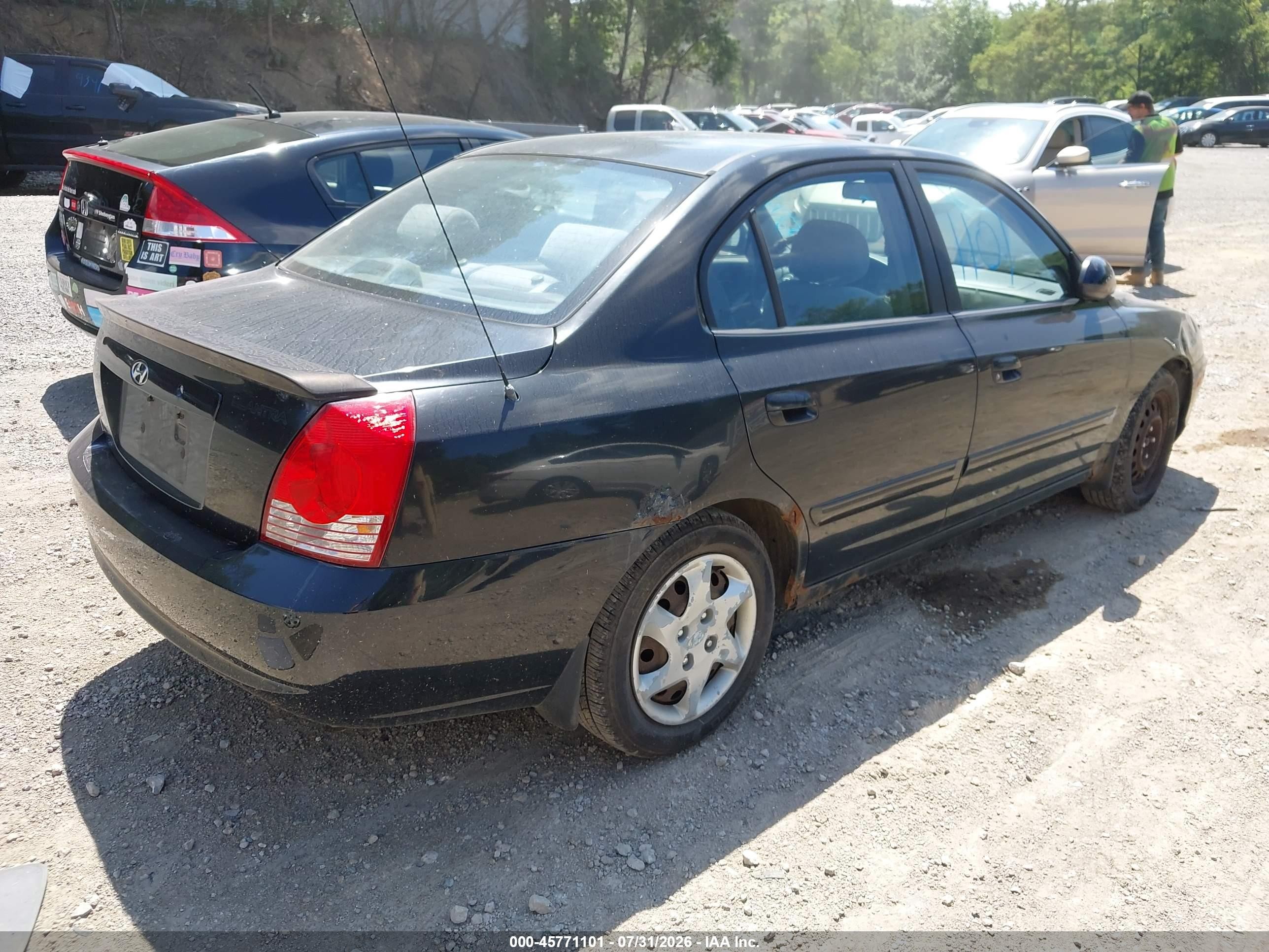 2006 Hyundai Elantra Gls/limited Black vin: KMHDN46DX6U354092