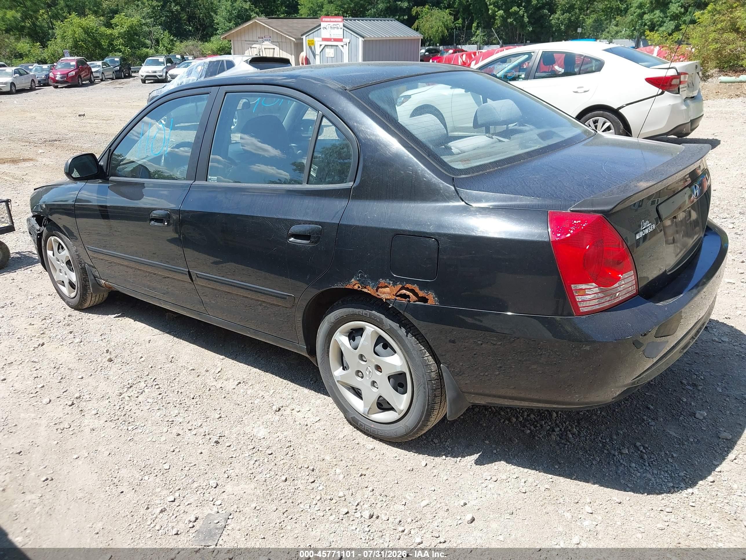 2006 Hyundai Elantra Gls/limited Black vin: KMHDN46DX6U354092
