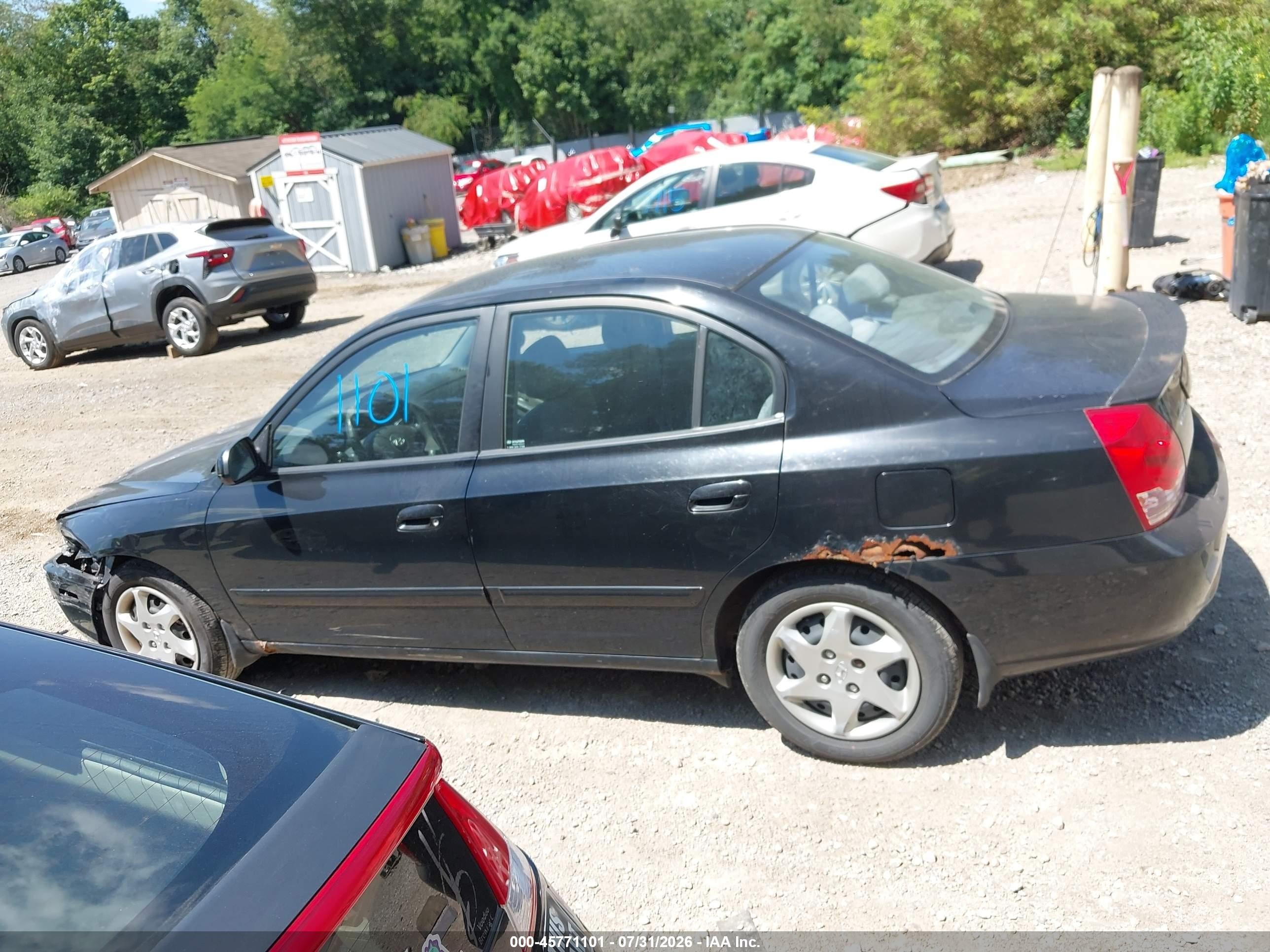 2006 Hyundai Elantra Gls/limited Black vin: KMHDN46DX6U354092