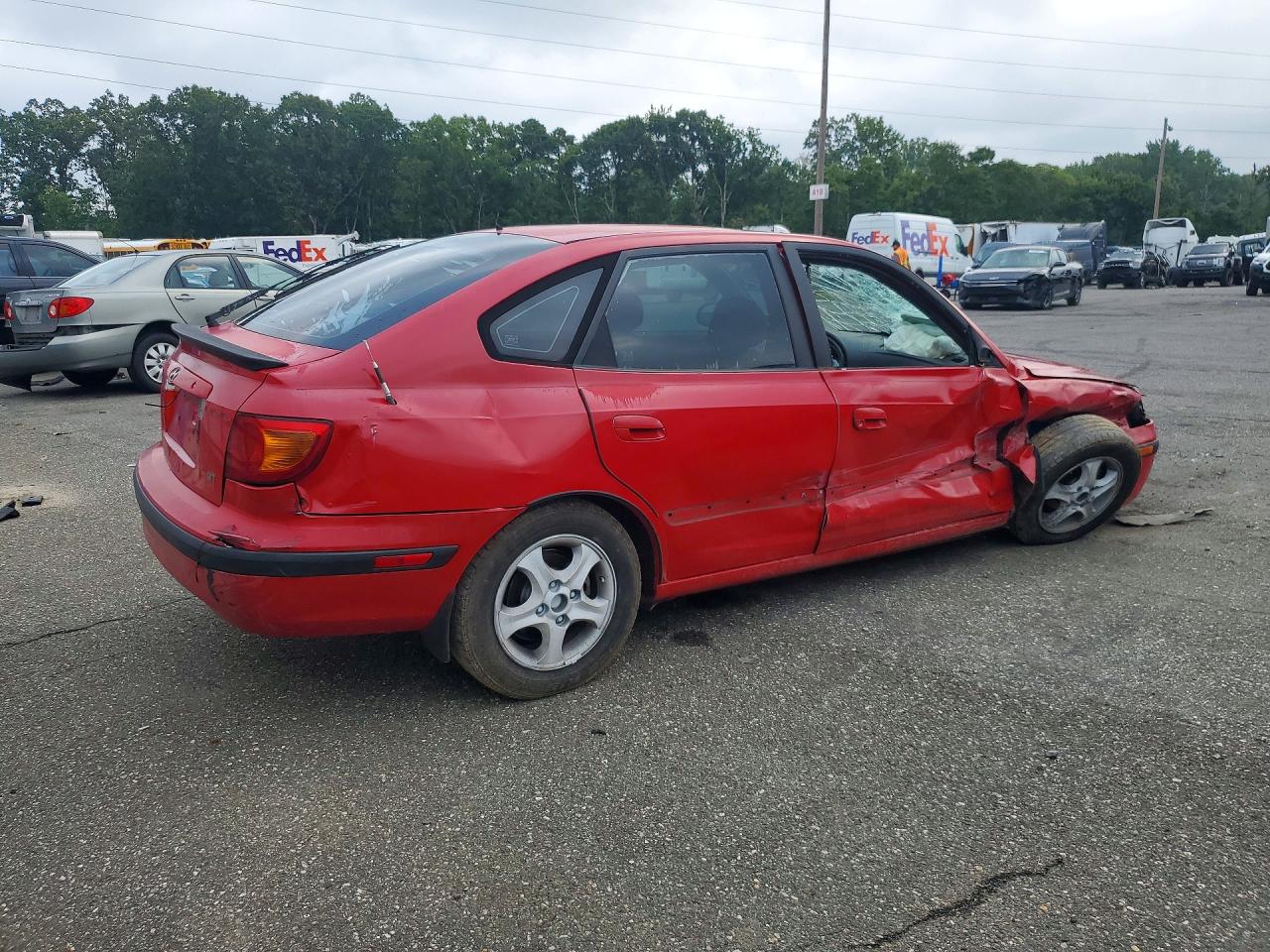 2002 Hyundai Elantra Gt Red vin: KMHDN55D02U070973