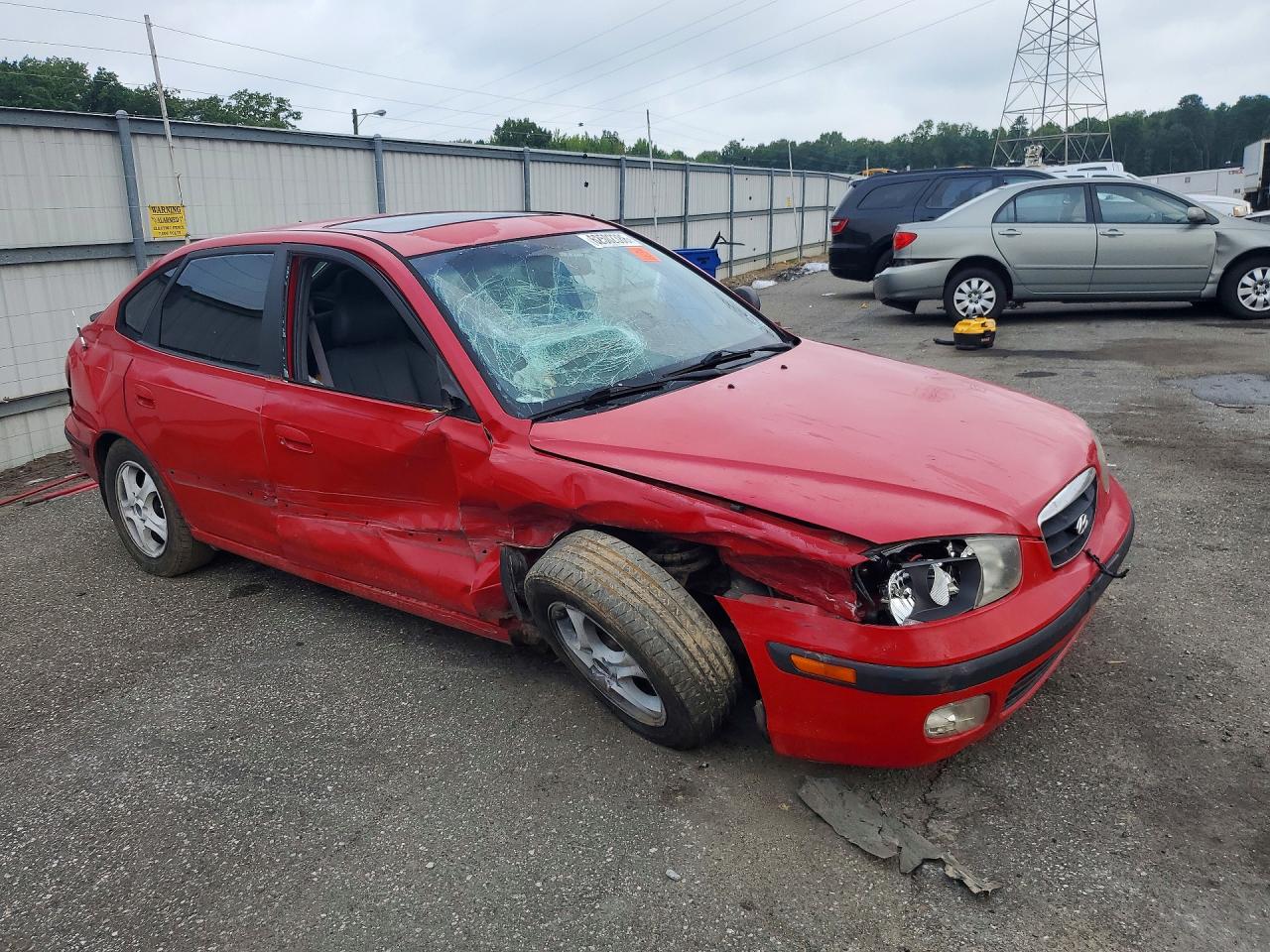 2002 Hyundai Elantra Gt Red vin: KMHDN55D02U070973