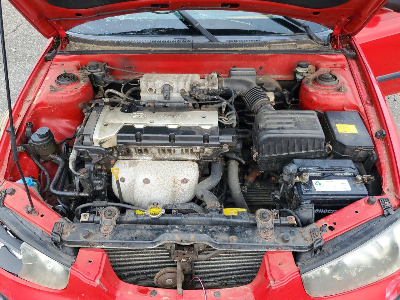 2002 Hyundai Elantra Gt Red vin: KMHDN55D02U070973