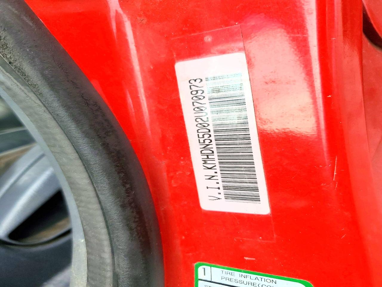 2002 Hyundai Elantra Gt Red vin: KMHDN55D02U070973