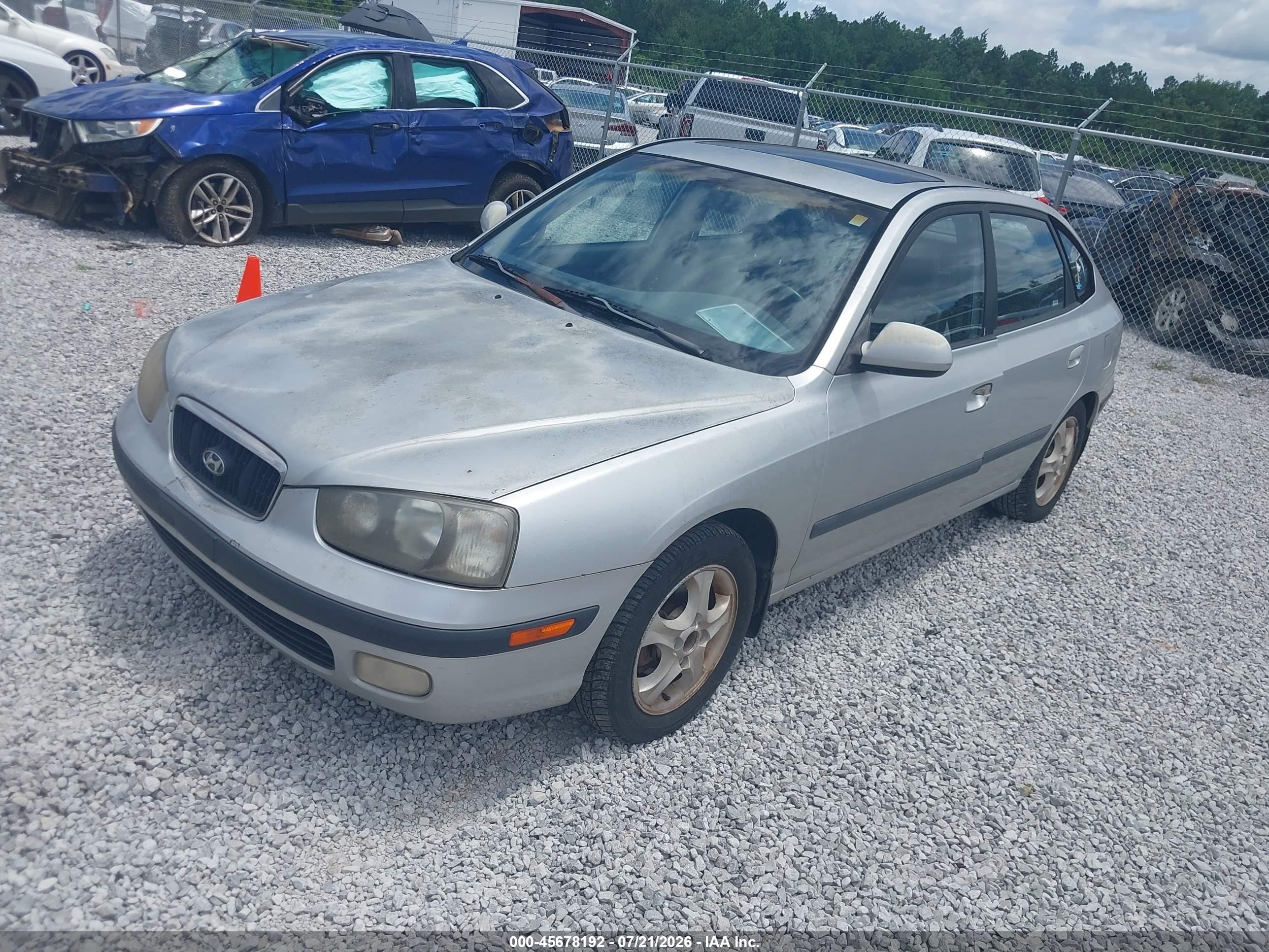 2003 Hyundai Elantra Gt Silver vin: KMHDN55D13U100998