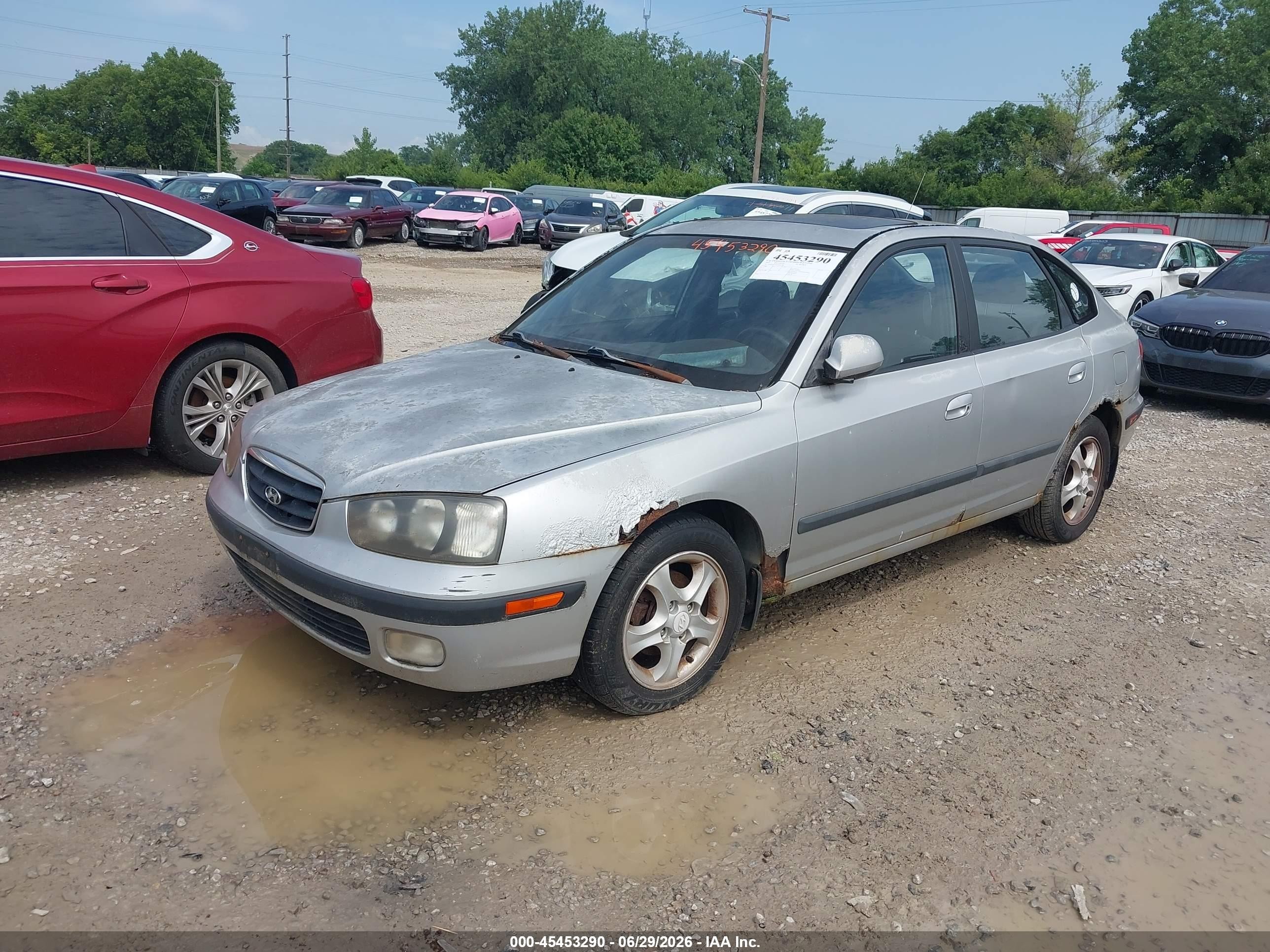 2002 Hyundai Elantra Gt Silver vin: KMHDN55D22U043788