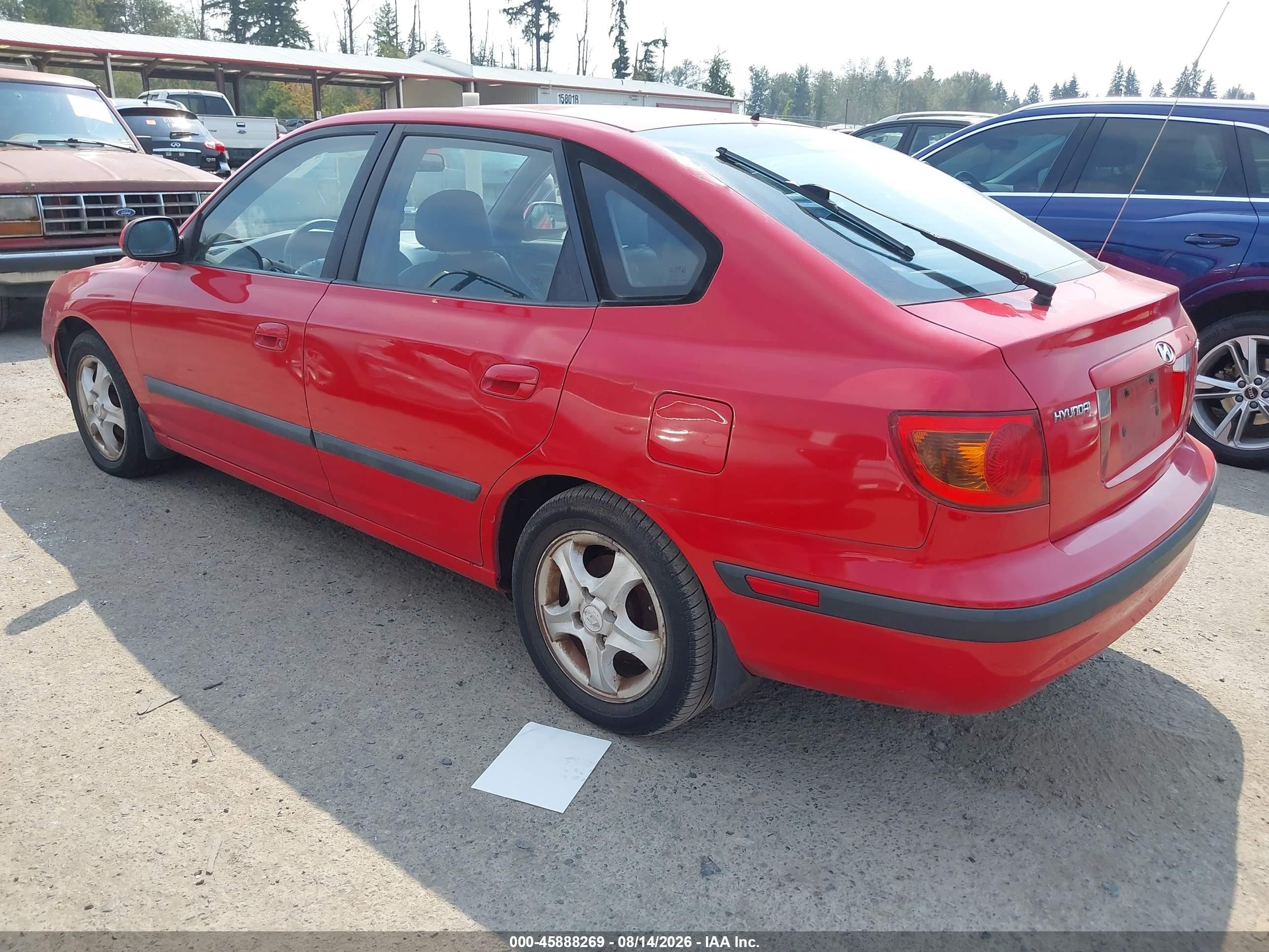 2002 Hyundai Elantra Gt Red vin: KMHDN55D52U070287