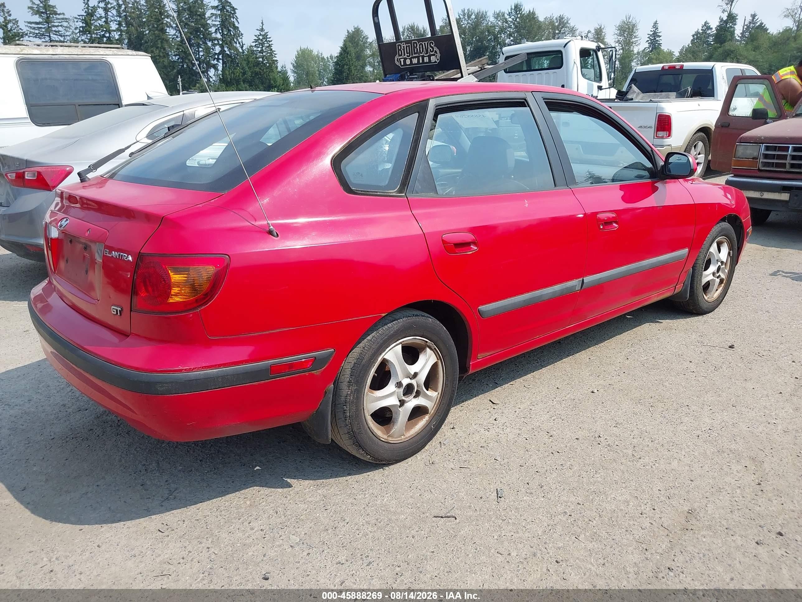 2002 Hyundai Elantra Gt Red vin: KMHDN55D52U070287