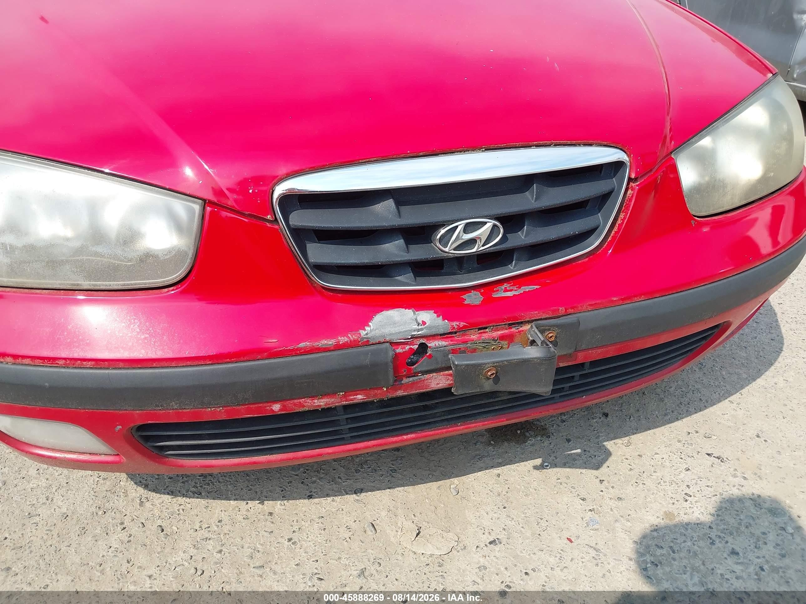 2002 Hyundai Elantra Gt Red vin: KMHDN55D52U070287