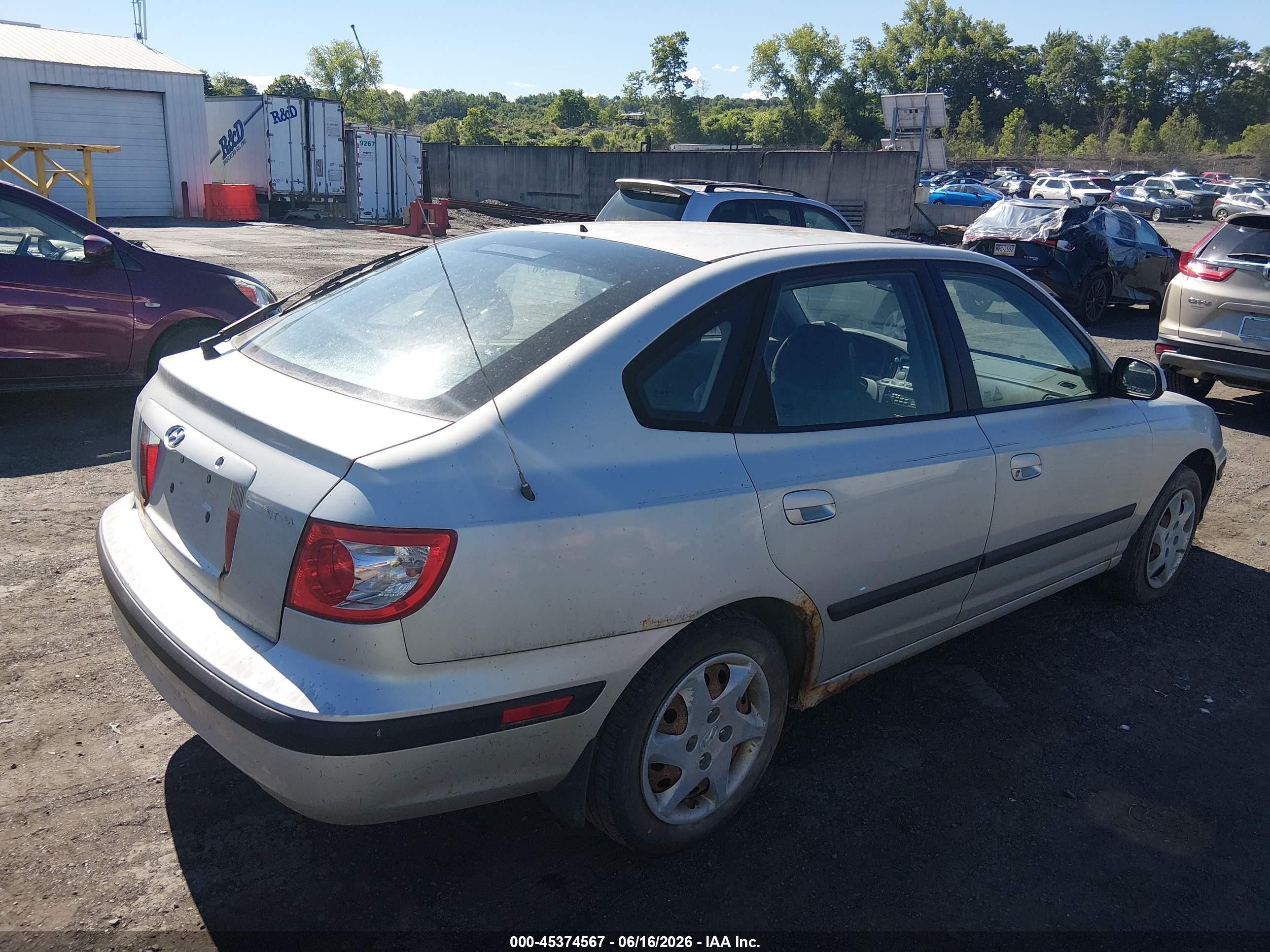 2006 Hyundai Elantra Gls/gt Silver vin: KMHDN56D36U182235