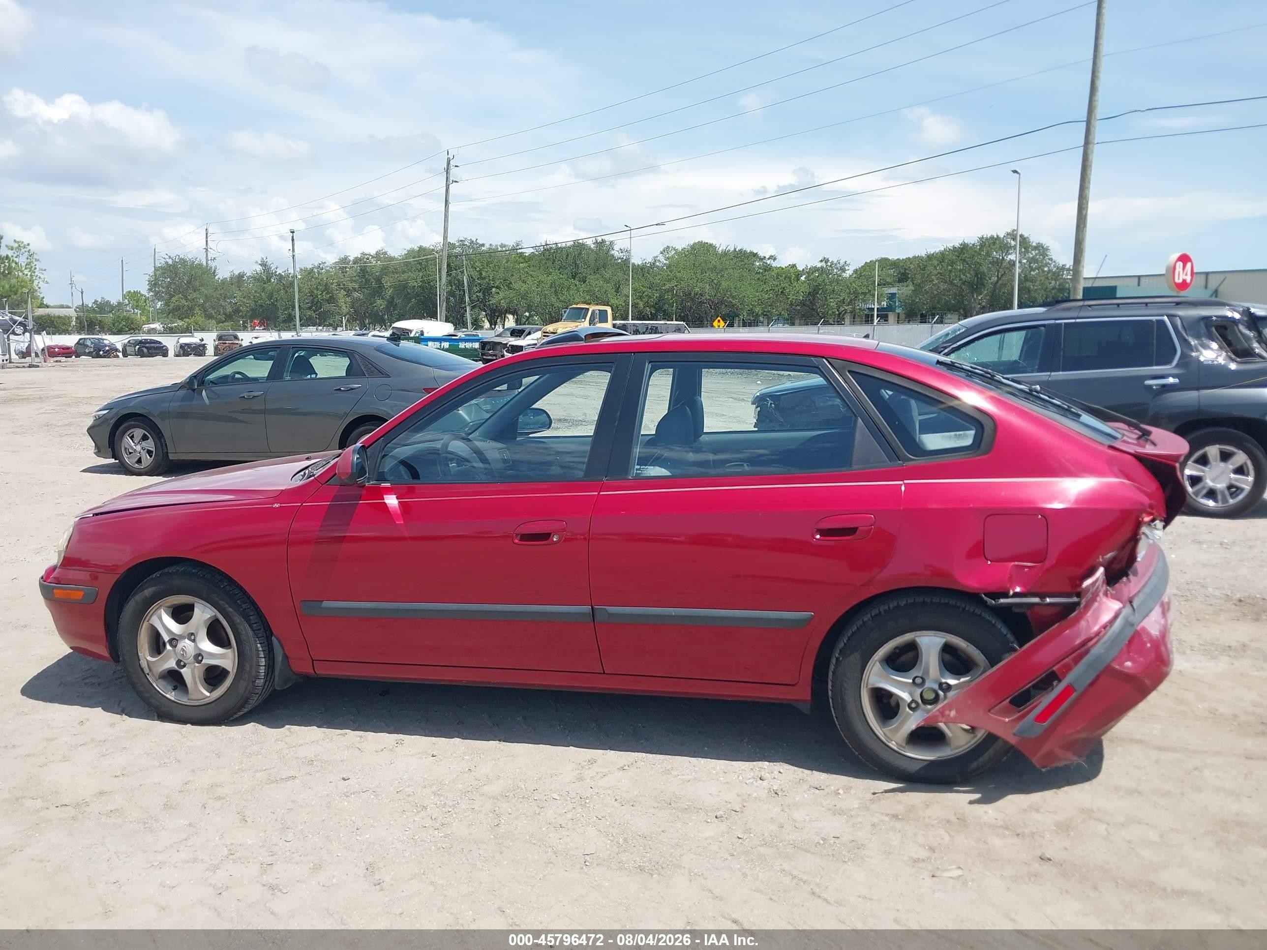 2005 Hyundai Elantra Gls/gt Maroon vin: KMHDN56D55U176578
